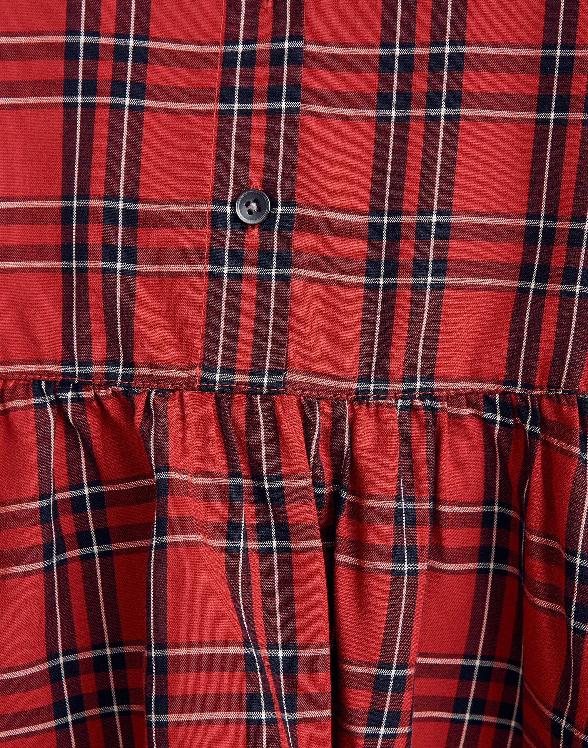 Studio Ruffle-Hem Top in Clanton Plaid