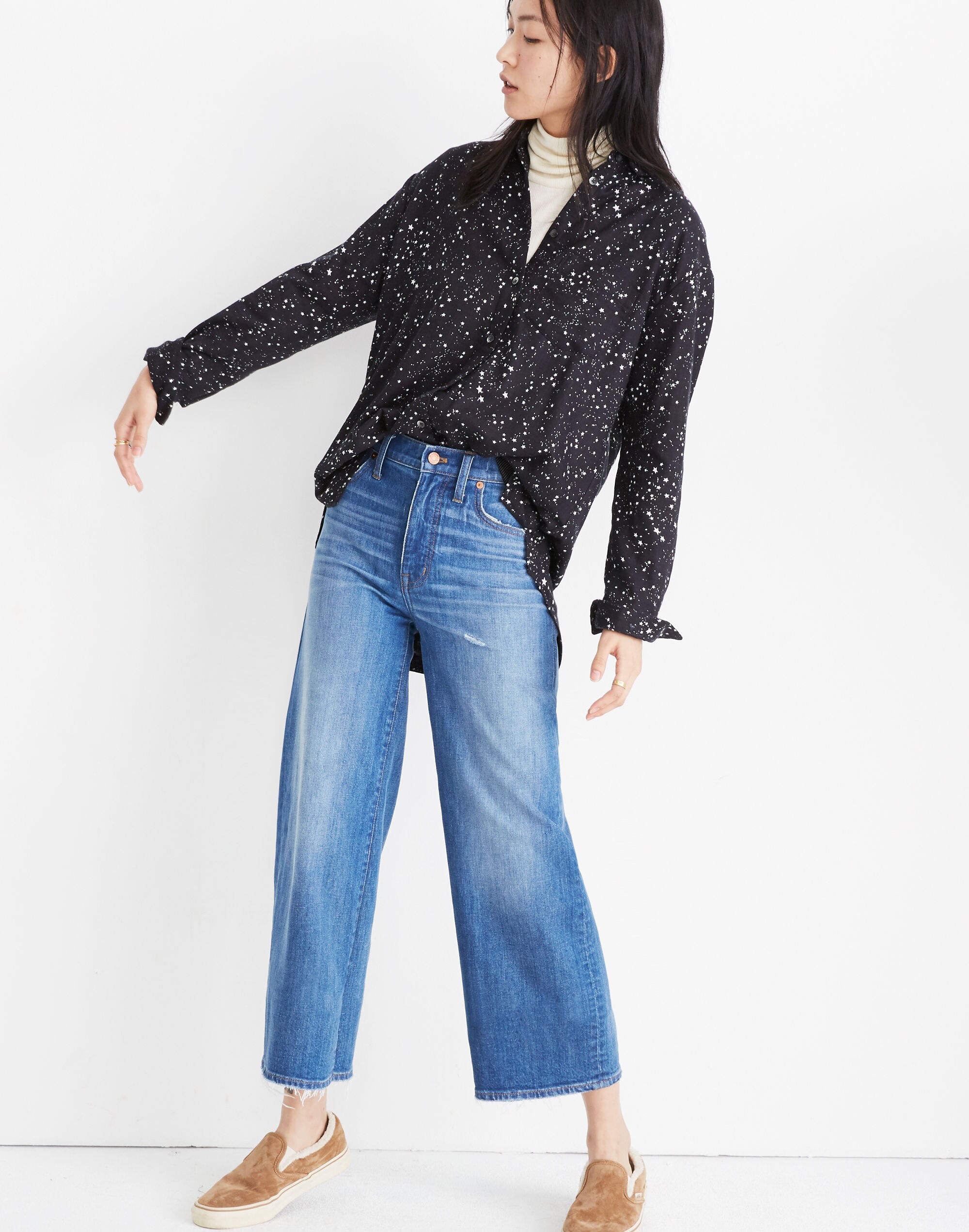 Oversized Ex-Boyfriend Shirt in Star Print