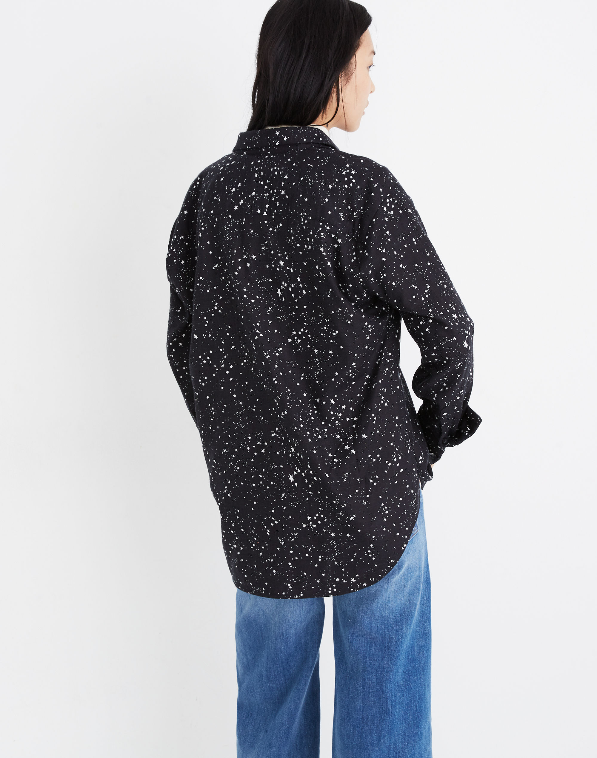 Oversized Ex-Boyfriend Shirt in Star Print