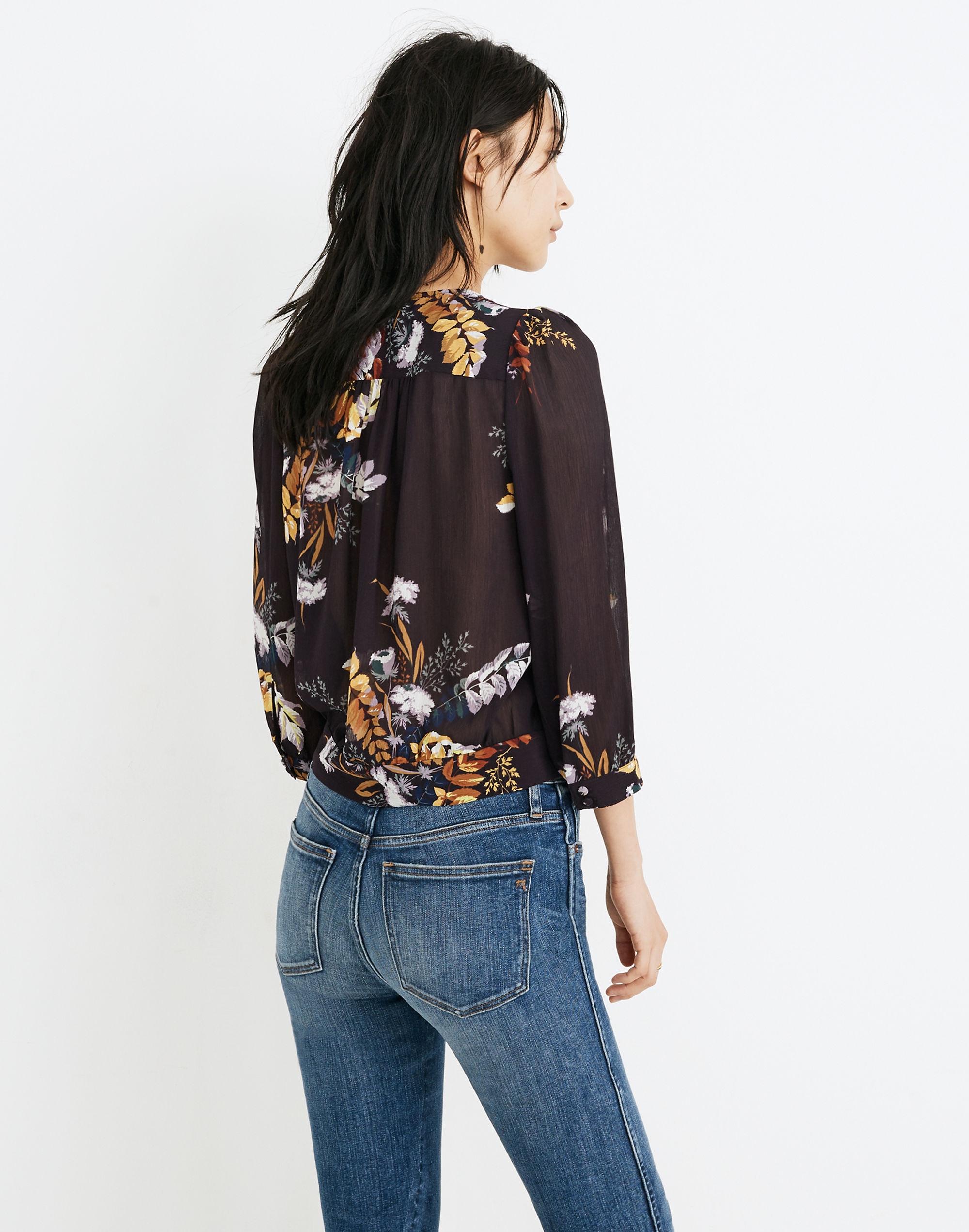 Wrap Top in Blooming Oasis