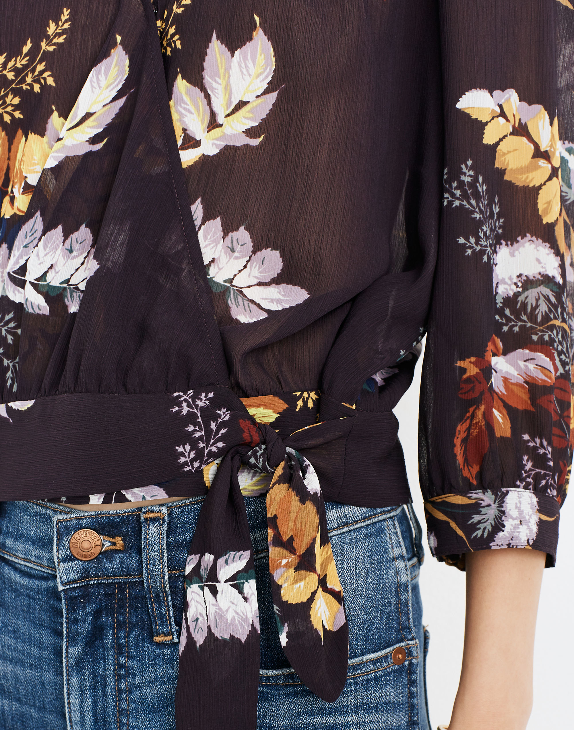 Wrap Top in Blooming Oasis