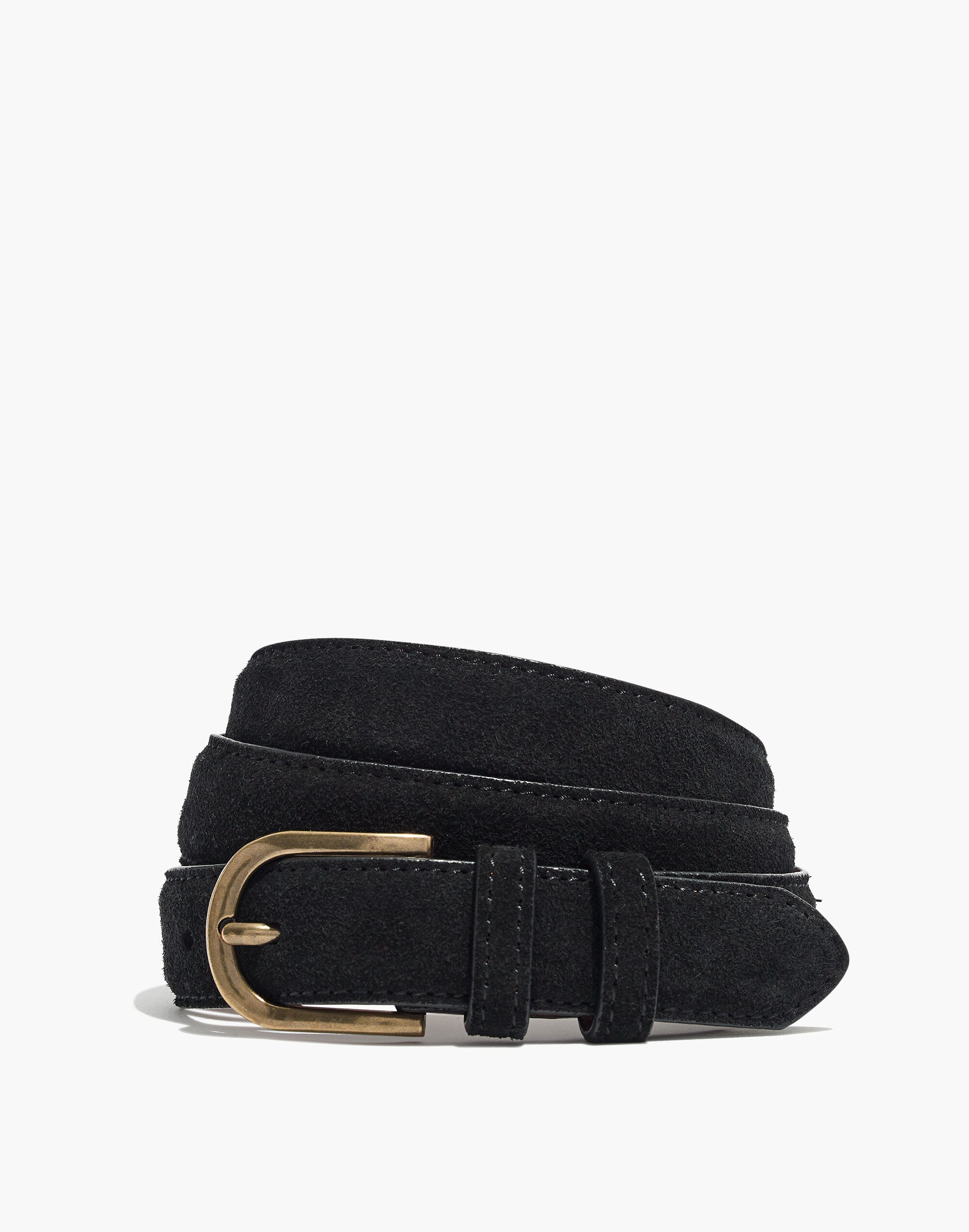 Stitched Suede Belt