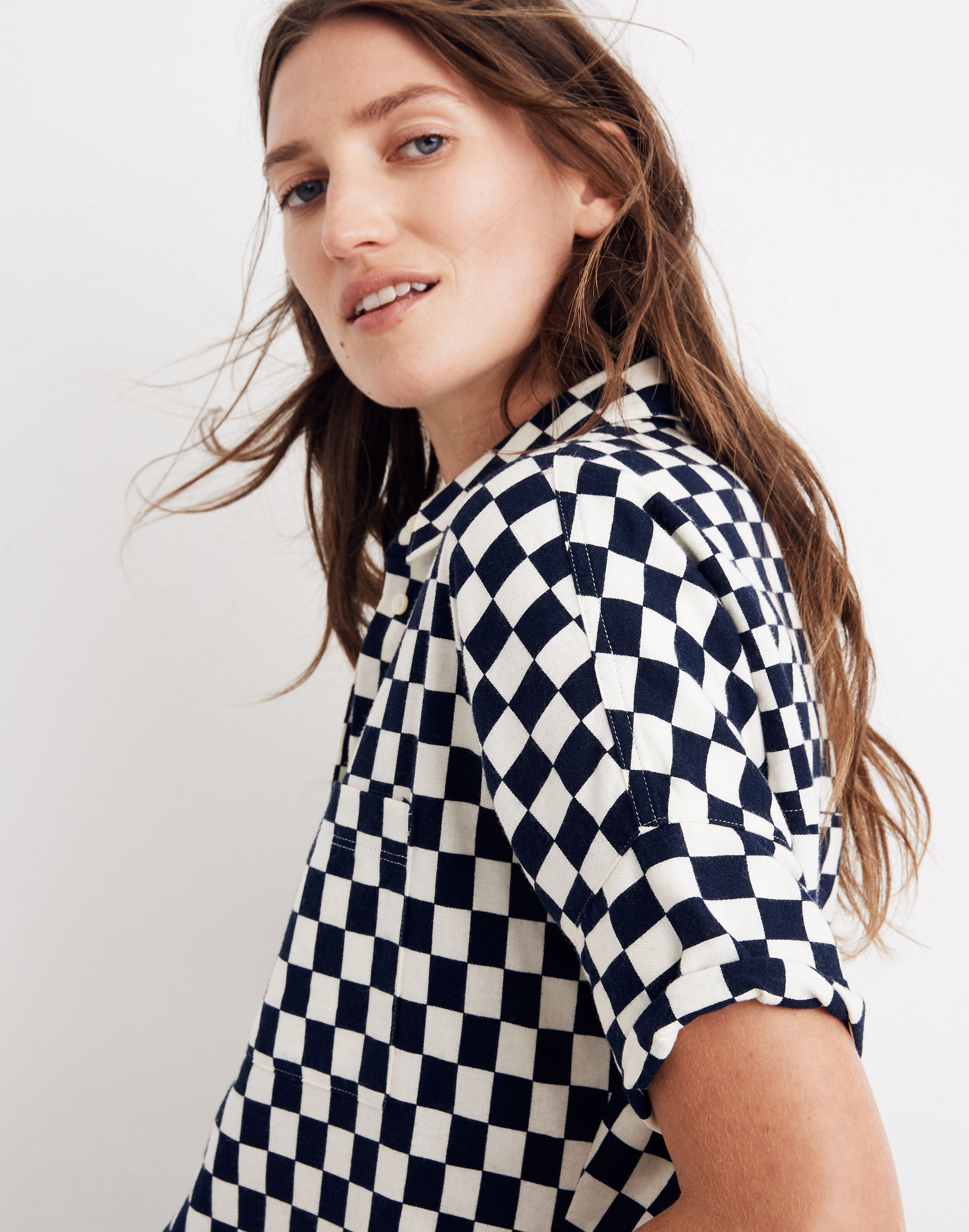 Flannel Courier Shirt in Checkerboard