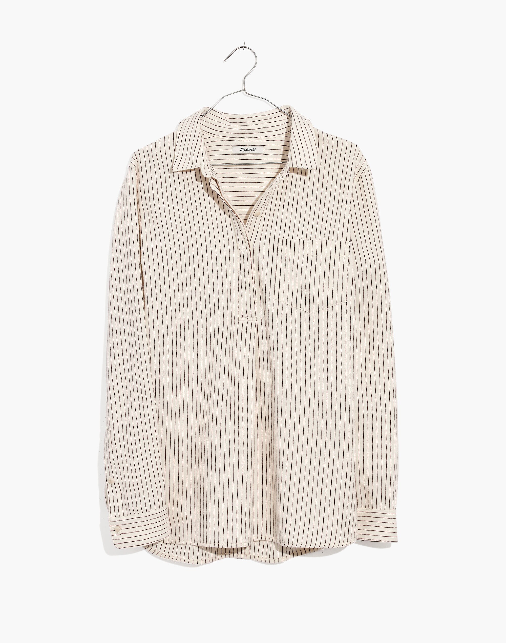 Flannel Classic Ex-Boyfriend Button-Back Shirt in Stripe