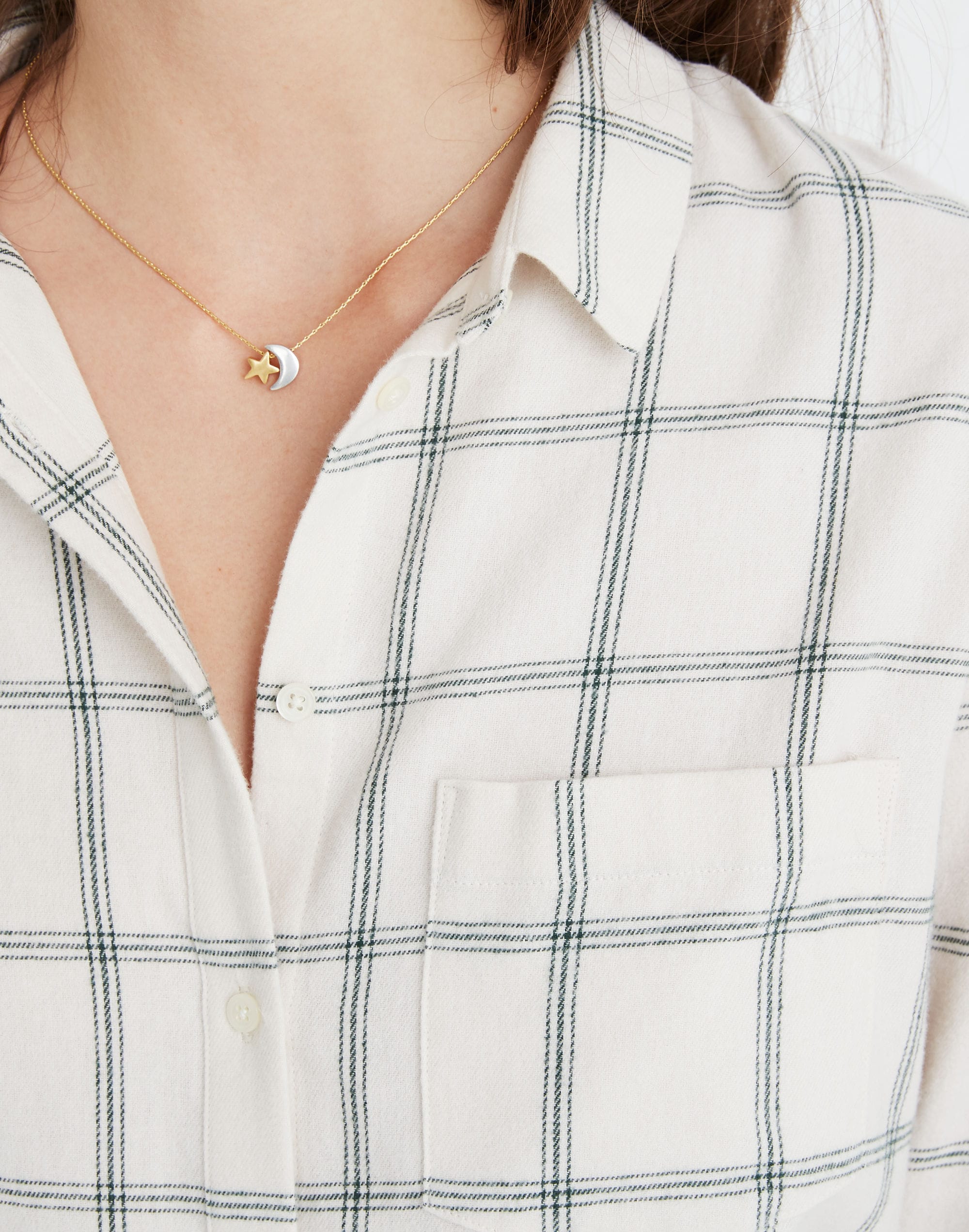 Flannel Oversized Ex-Boyfriend Shirt in Windowpane