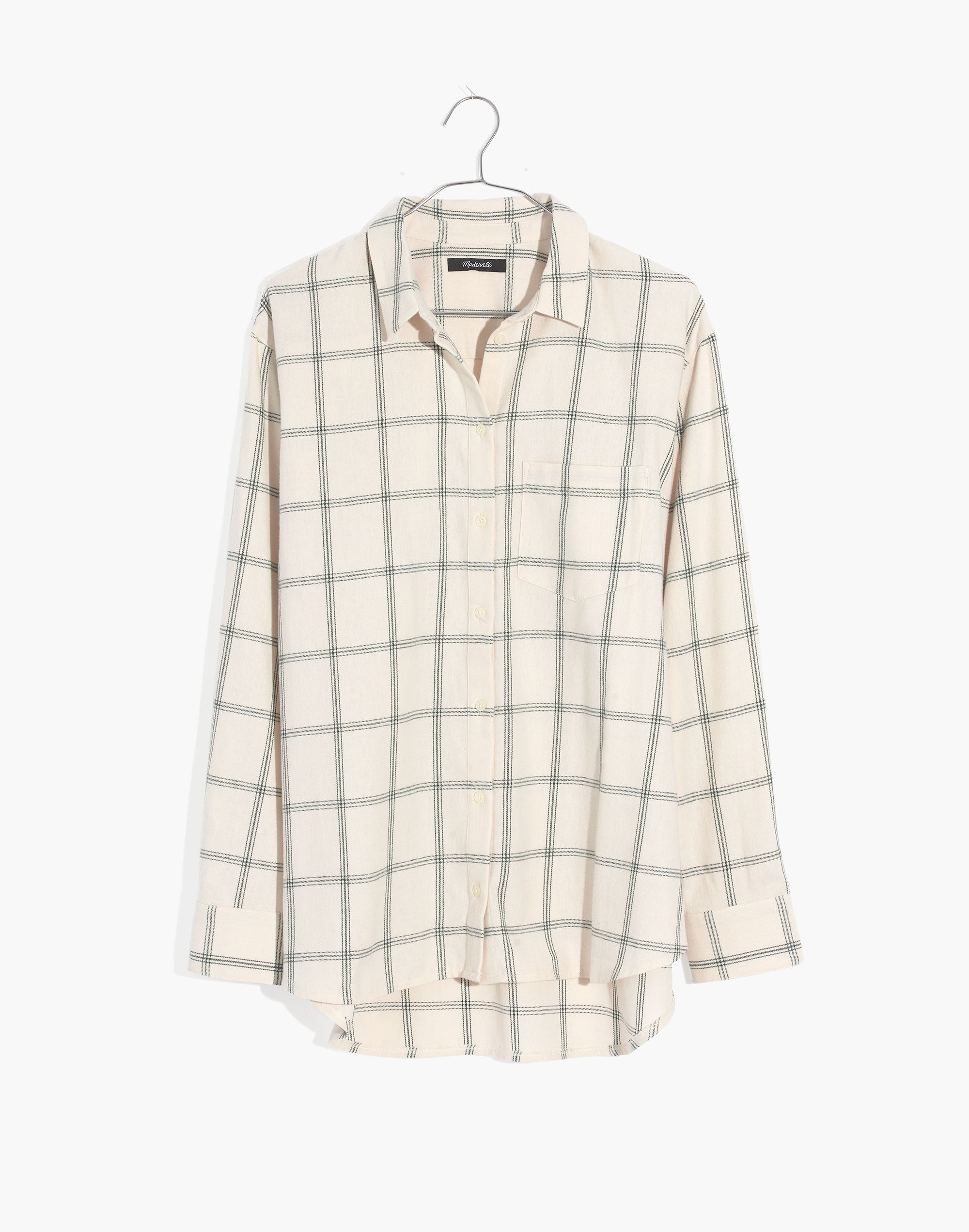 Flannel Oversized Ex-Boyfriend Shirt in Windowpane