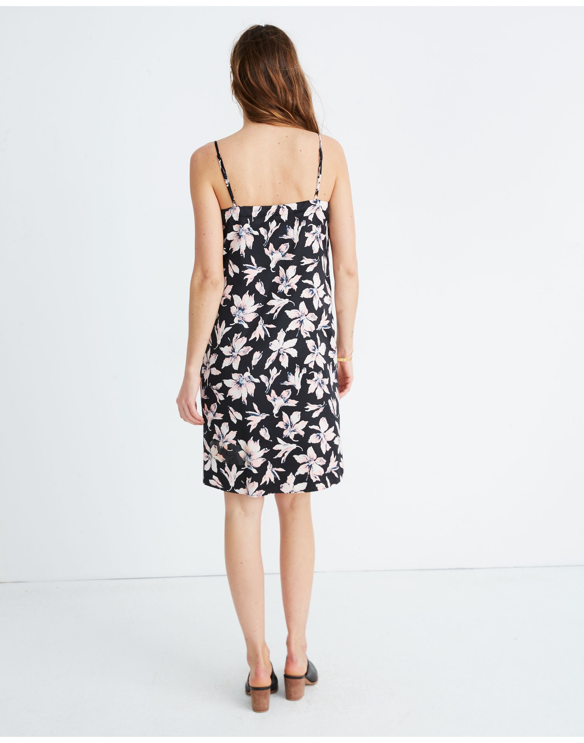 Button-Front Slip Dress in Winter Orchid