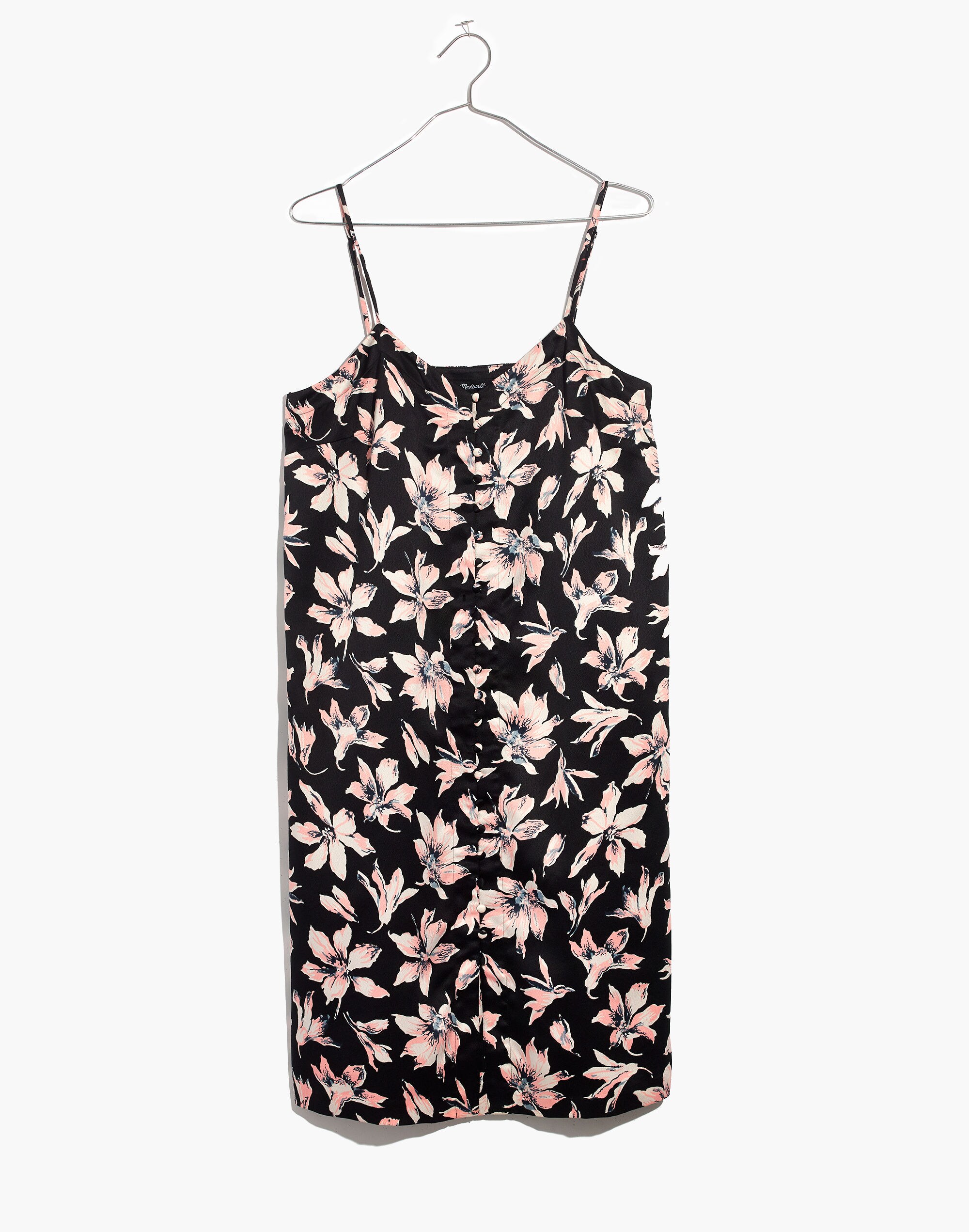 Button-Front Slip Dress in Winter Orchid