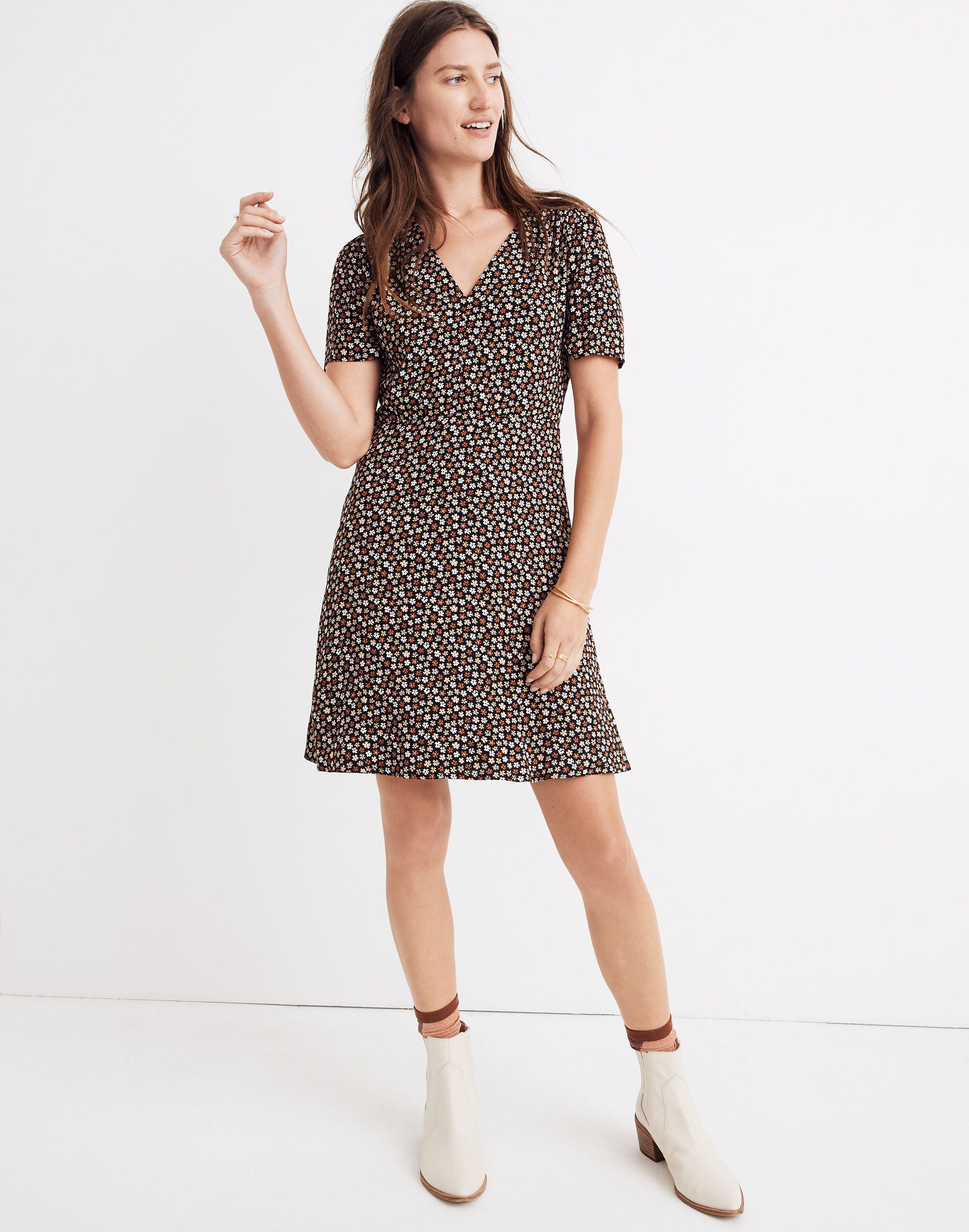 Dawnflower Mini Dress in Petite Blooms