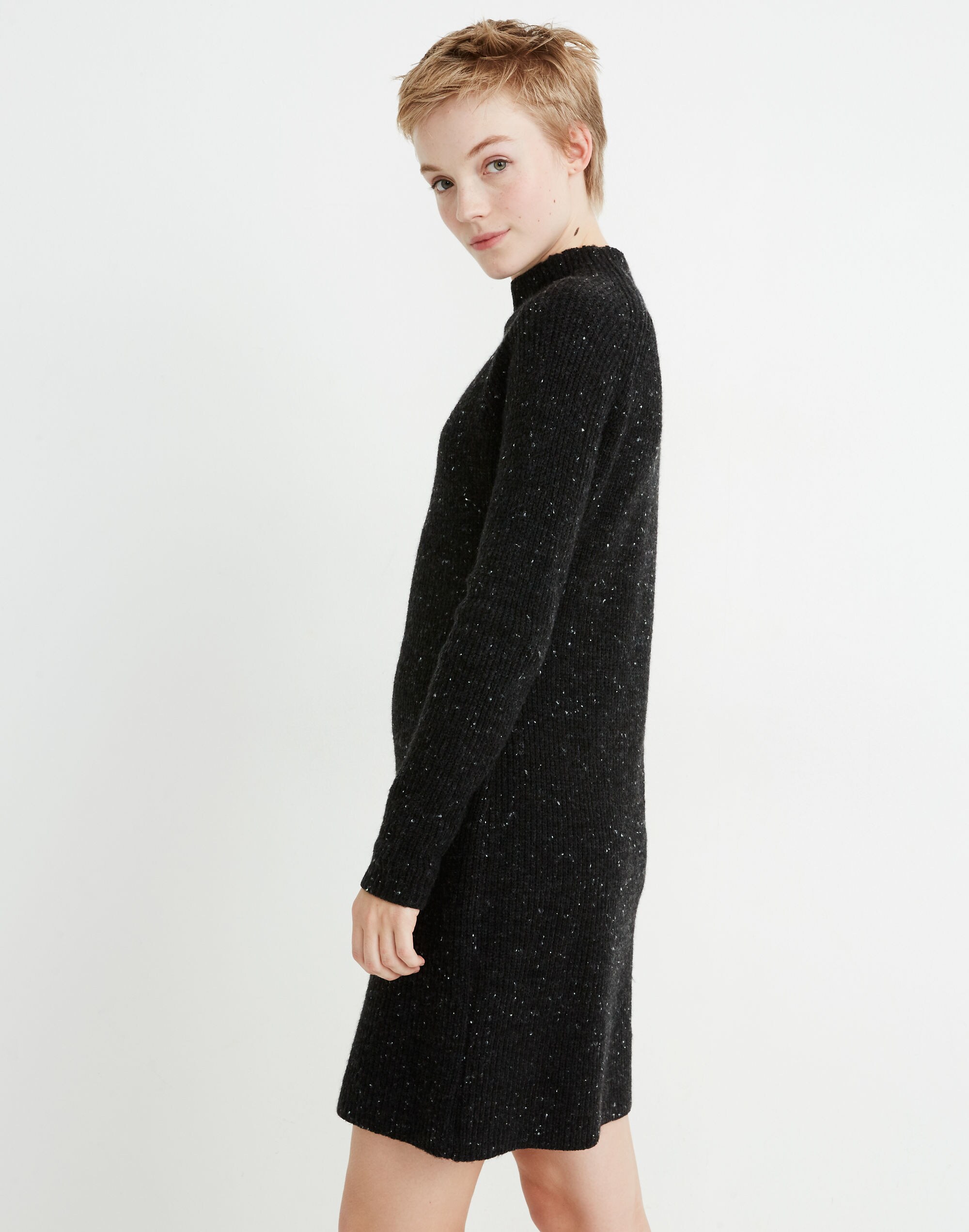 Donegal Northfield Mockneck Sweater Dress in Coziest Yarn