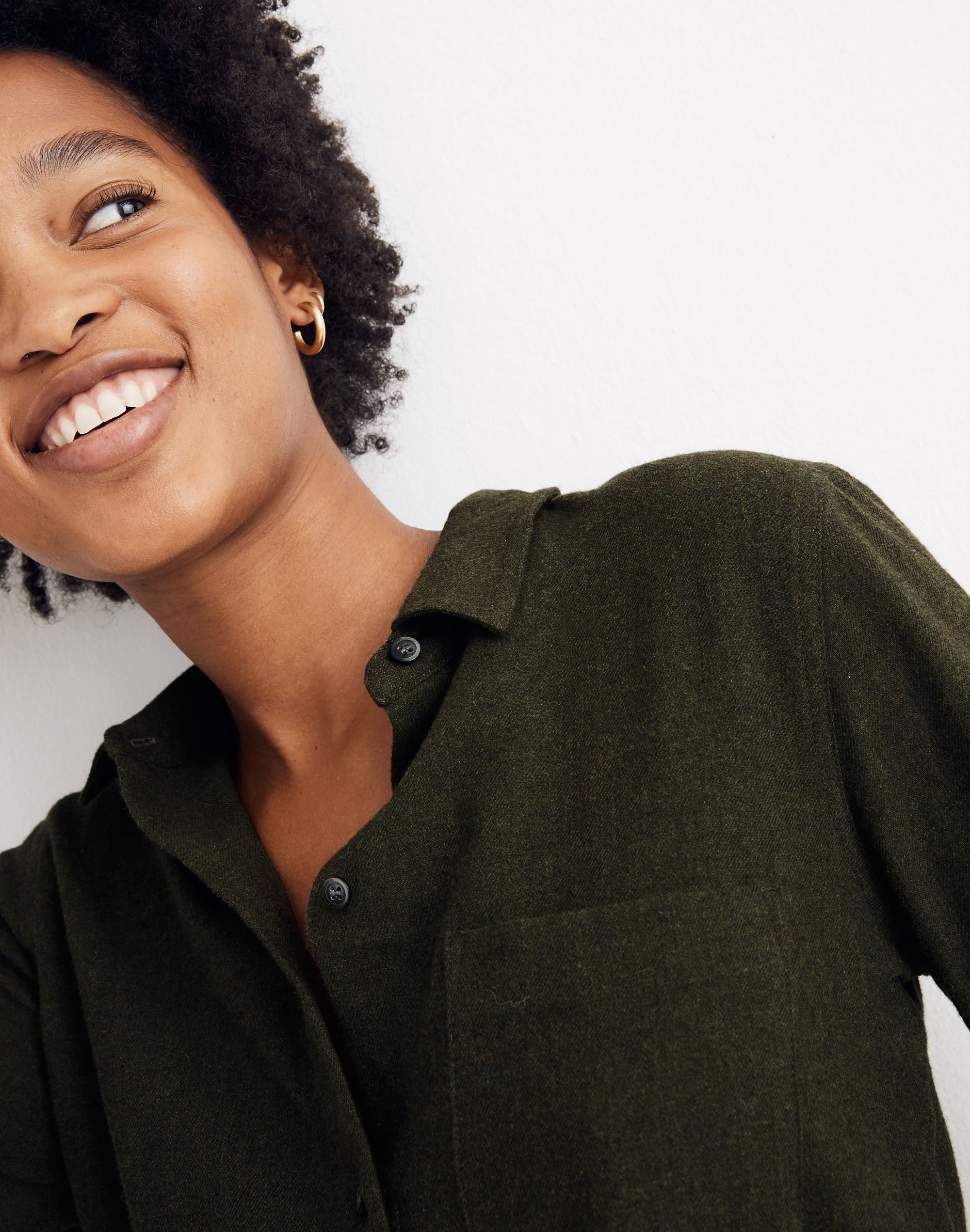 Flannel Tie-Front Shirt