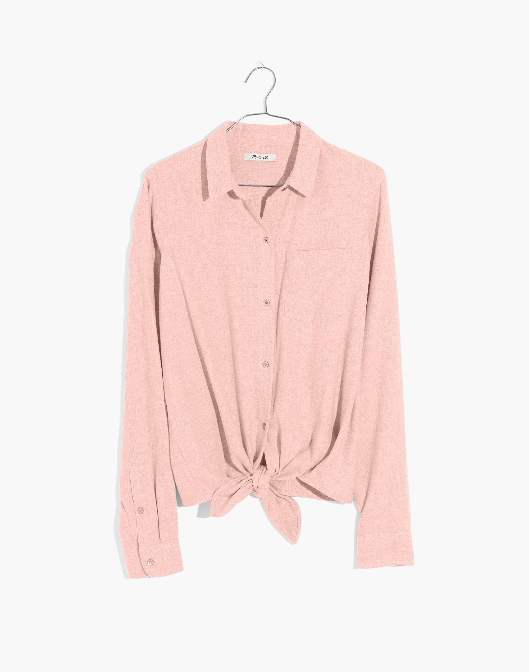 Flannel Tie-Front Shirt