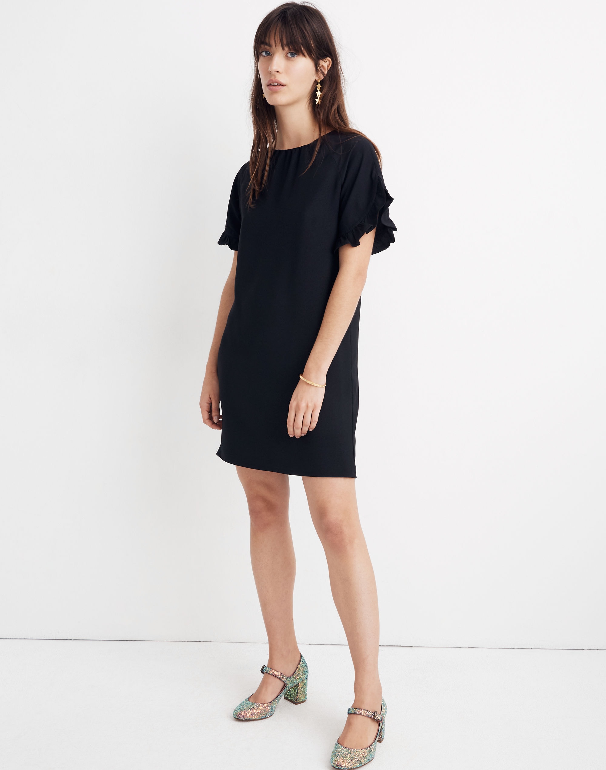 Memento Ruffle-Sleeve Dress