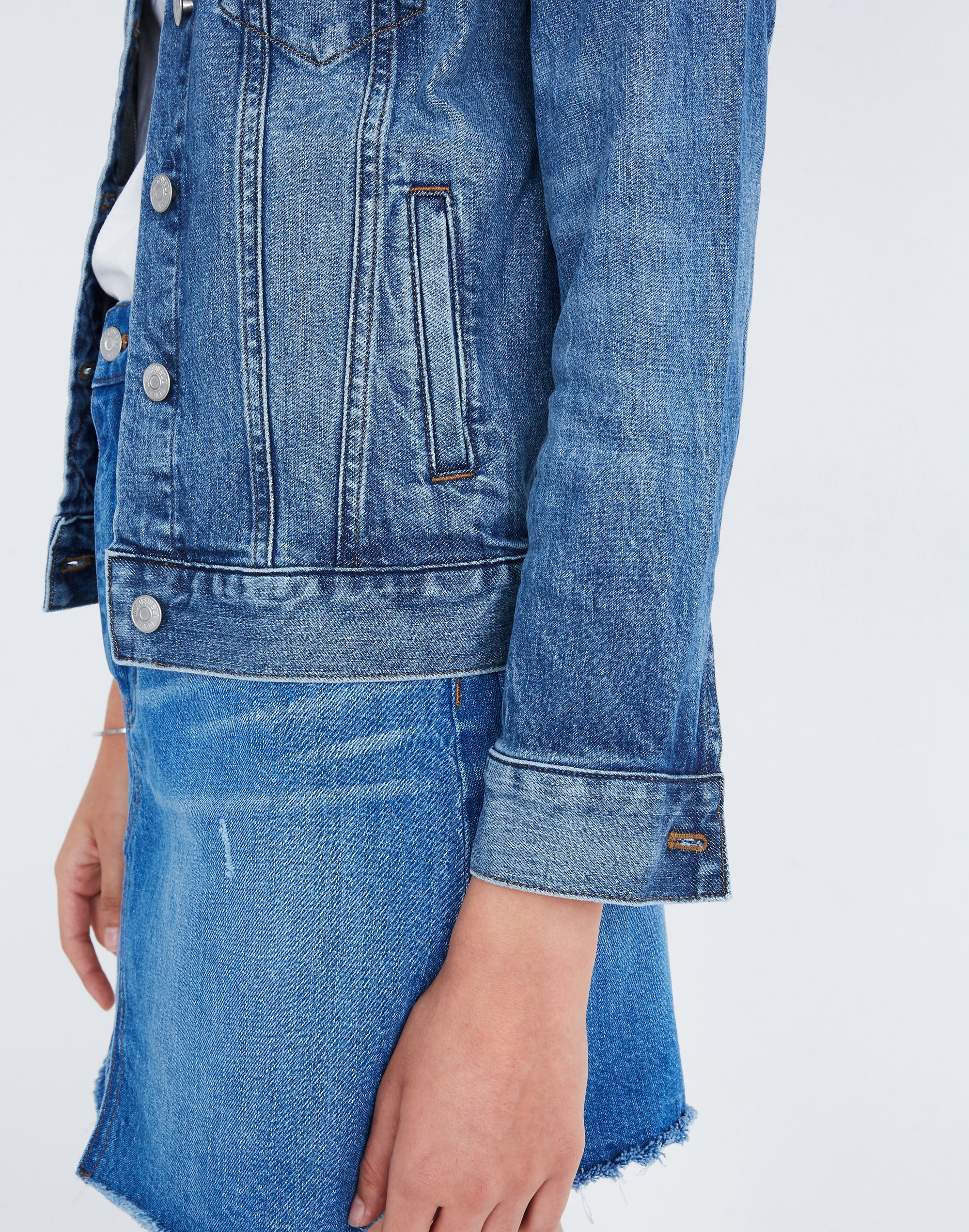 The Stretch Jean Jacket in Hobson Wash