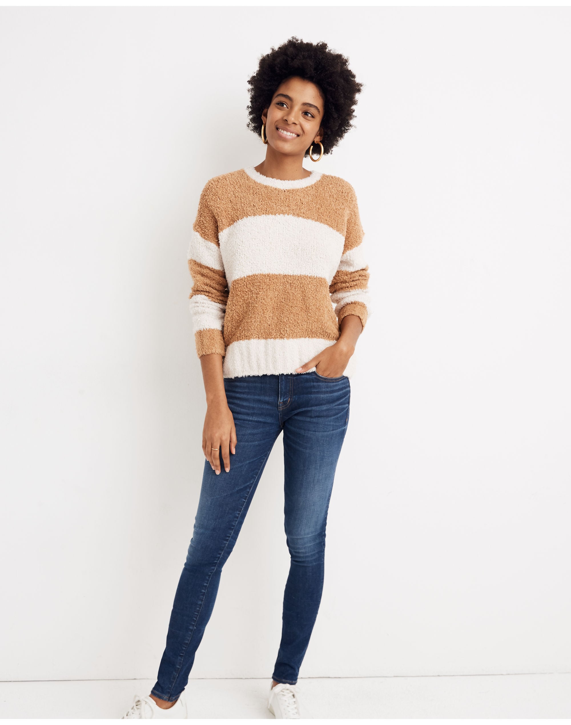 Teddy Striped Pullover Sweater