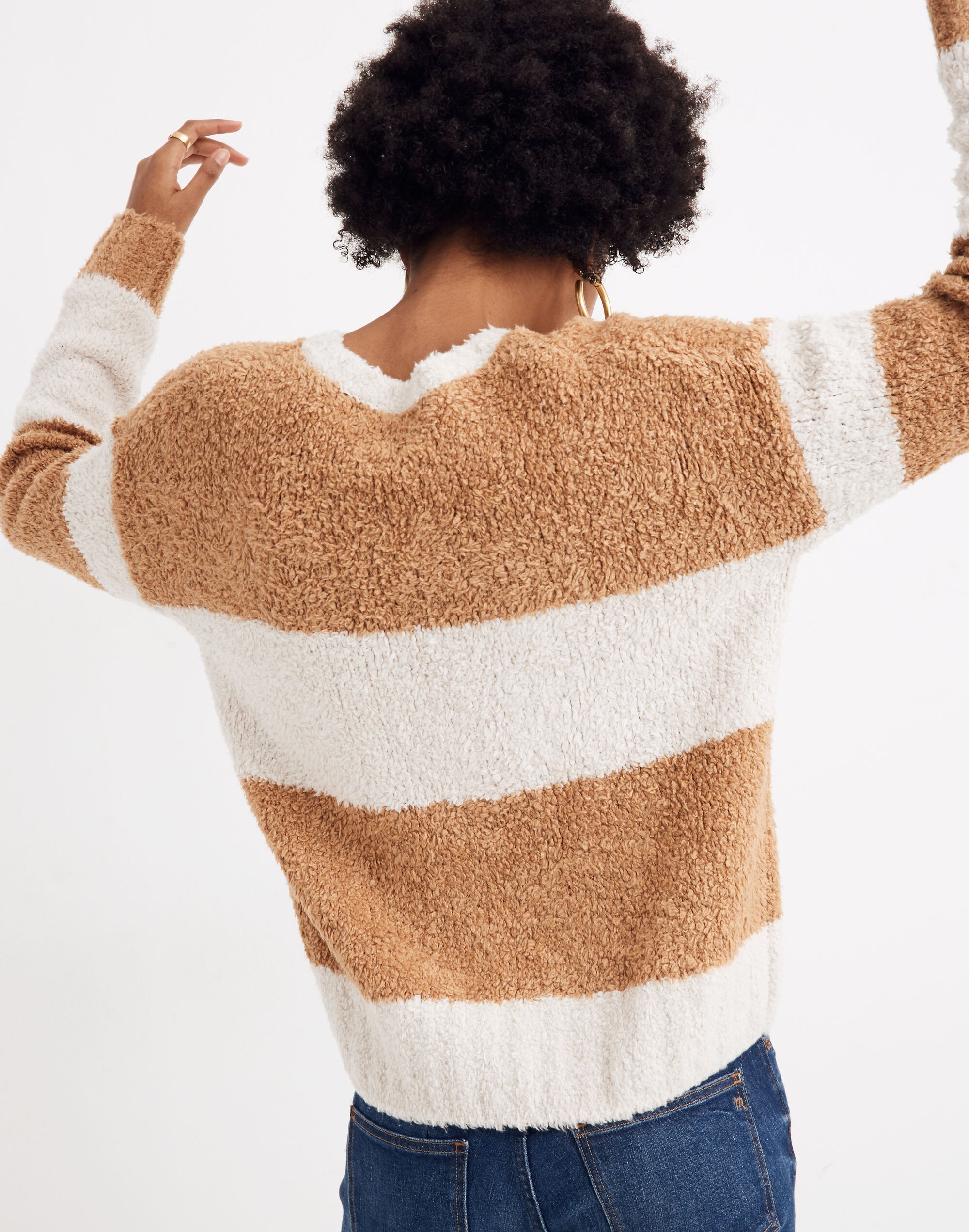 Teddy Striped Pullover Sweater