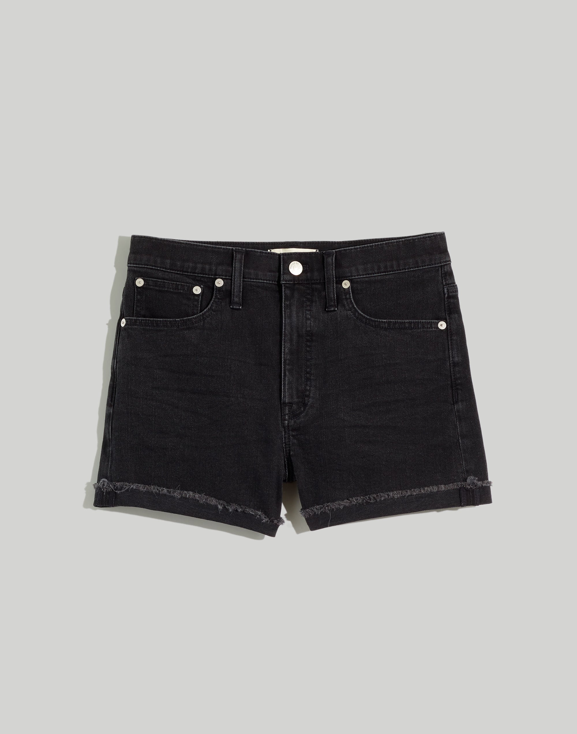 High-Rise Denim Shorts