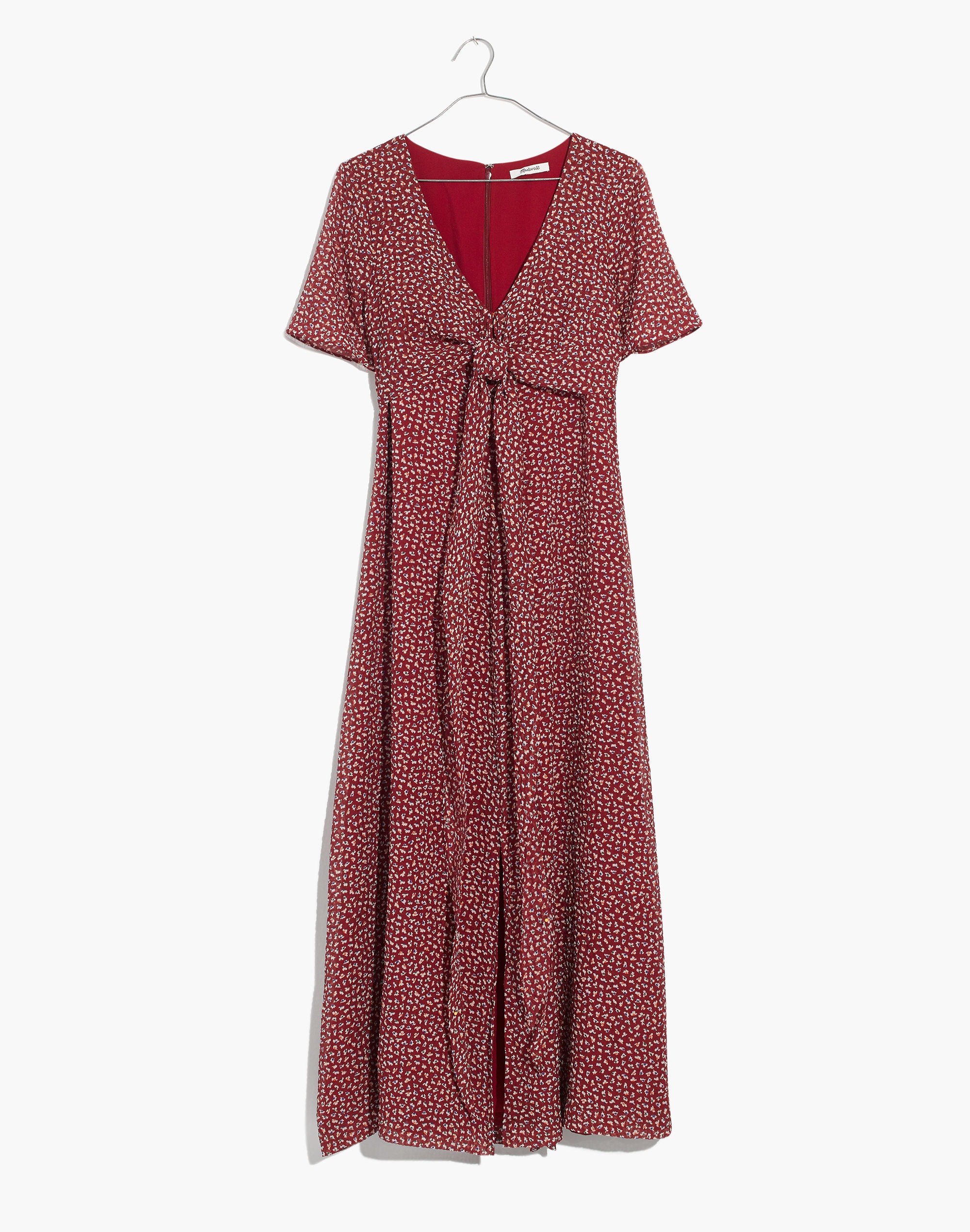 Wrap-Around Maxi Dress in Ditsy Flowers