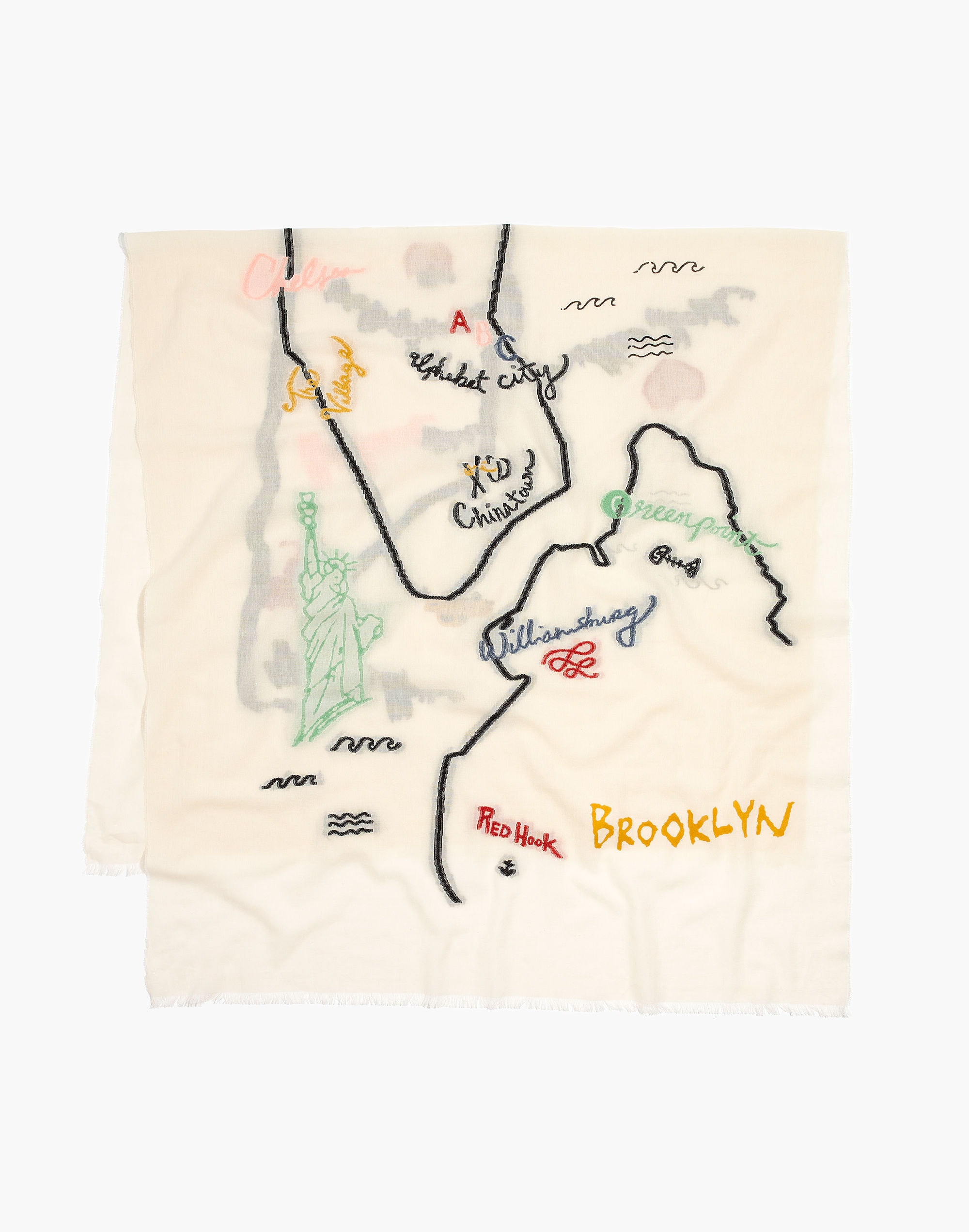 Subway Graffiti Map Scarf