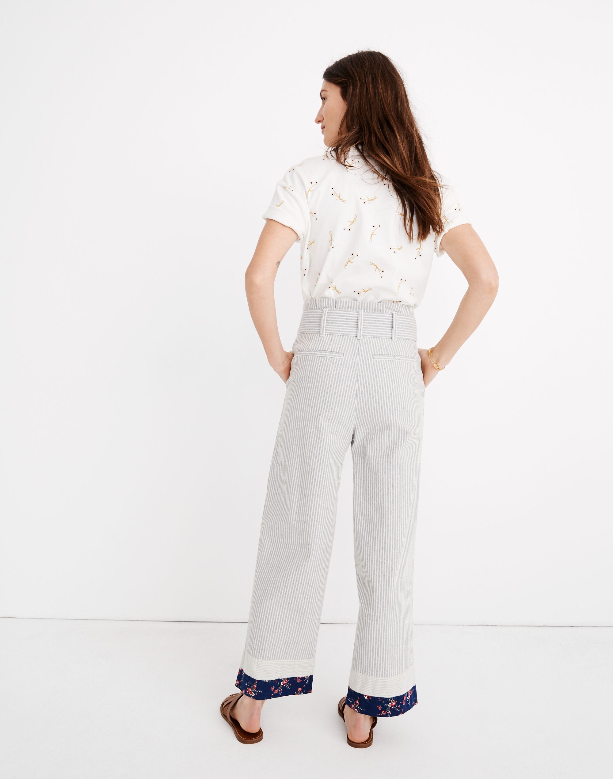 Madewell x The New Denim Project&reg; Patchwork Paperbag Pants