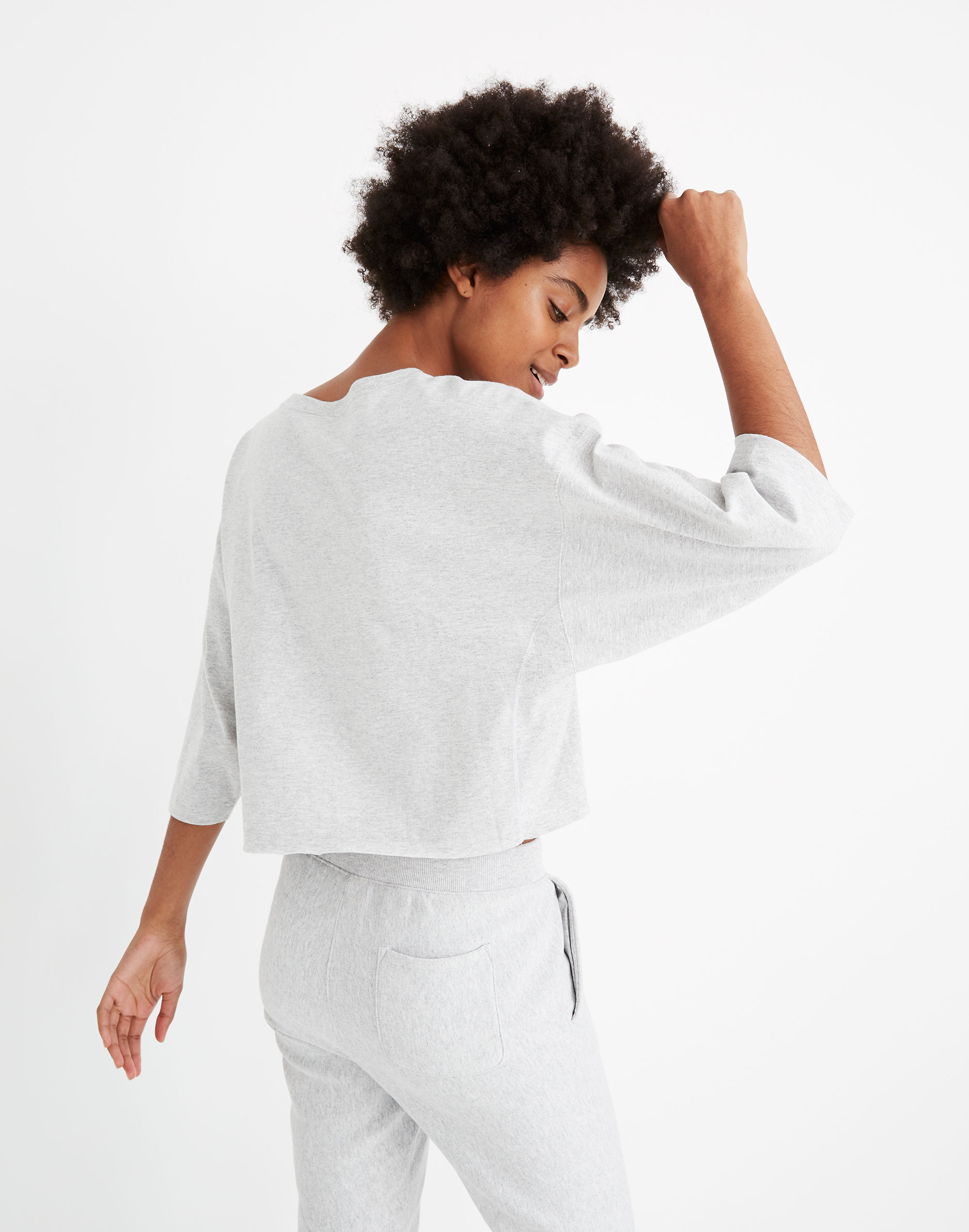 Champion&reg; Three-Quarter Sleeve Cropped Tee