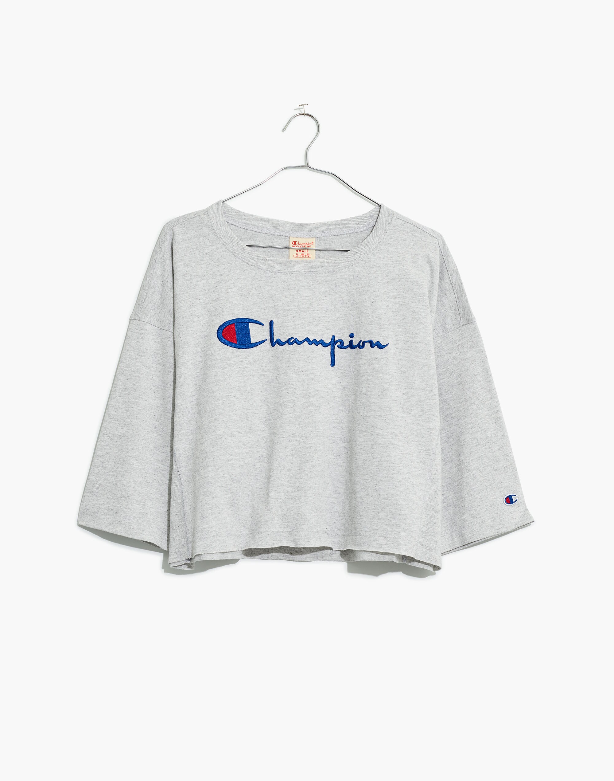 Champion&reg; Three-Quarter Sleeve Cropped Tee