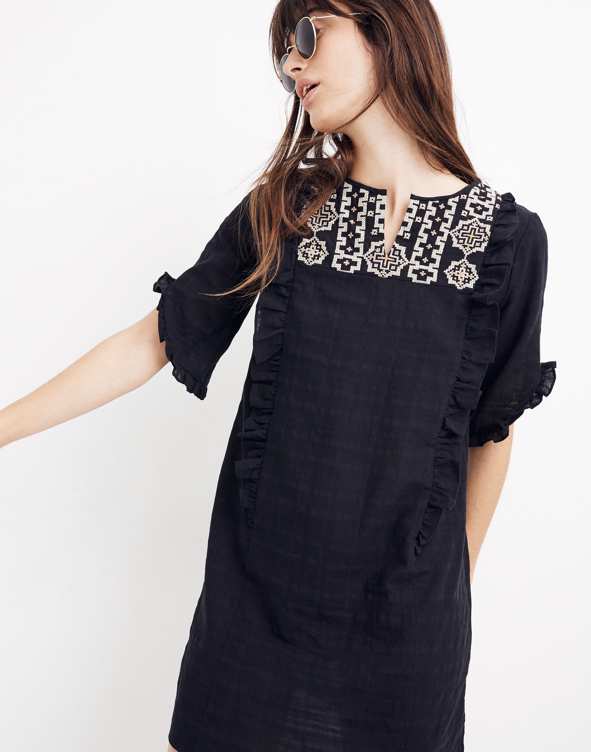embroidered cassia dress