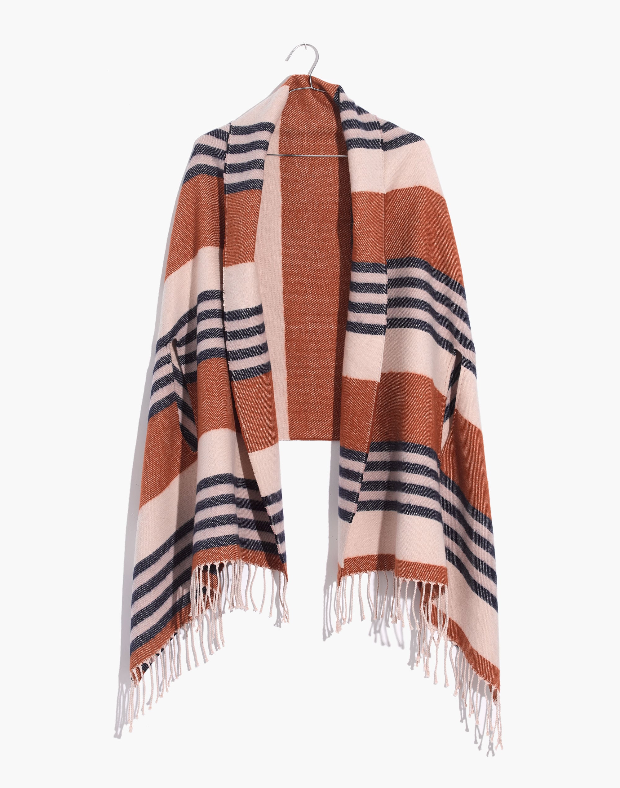 interstripe cape scarf