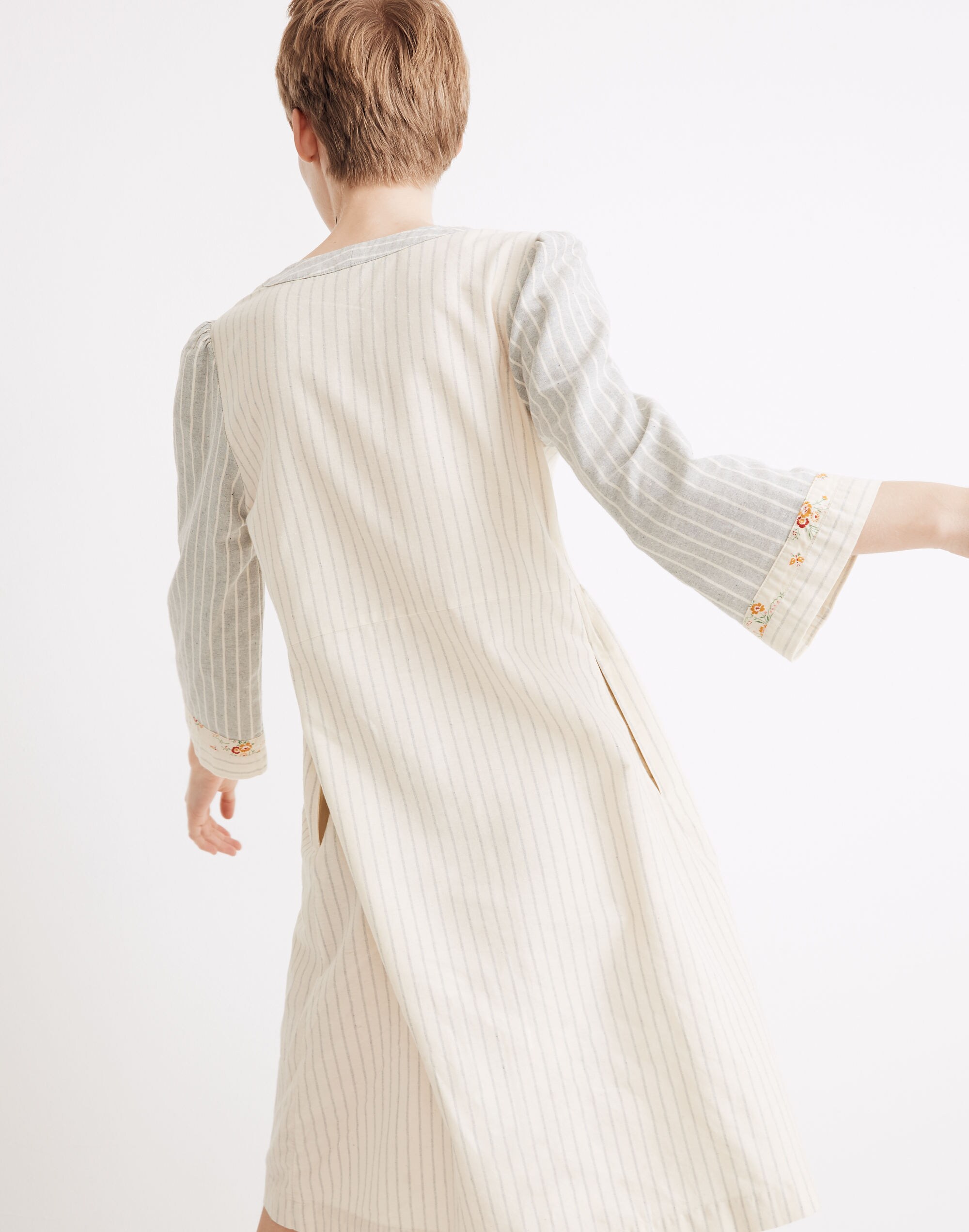 Madewell x The New Denim Project&reg; Stripe-Mix Dress