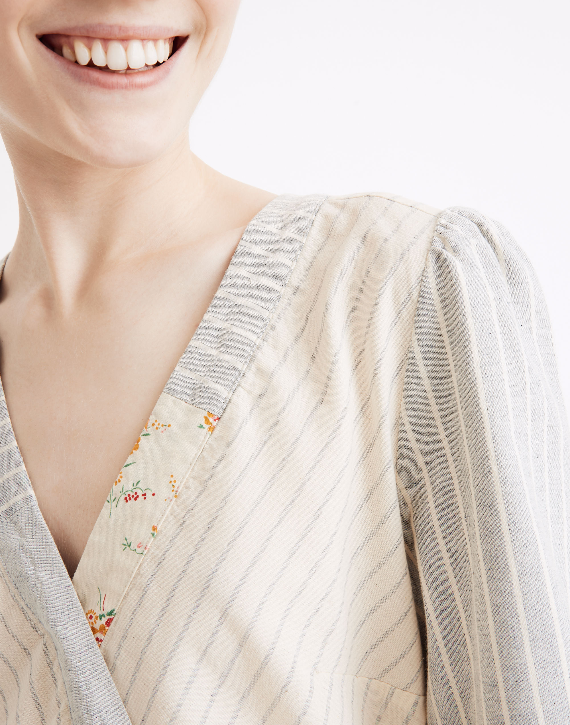 Madewell x The New Denim Project&reg; Stripe-Mix Dress