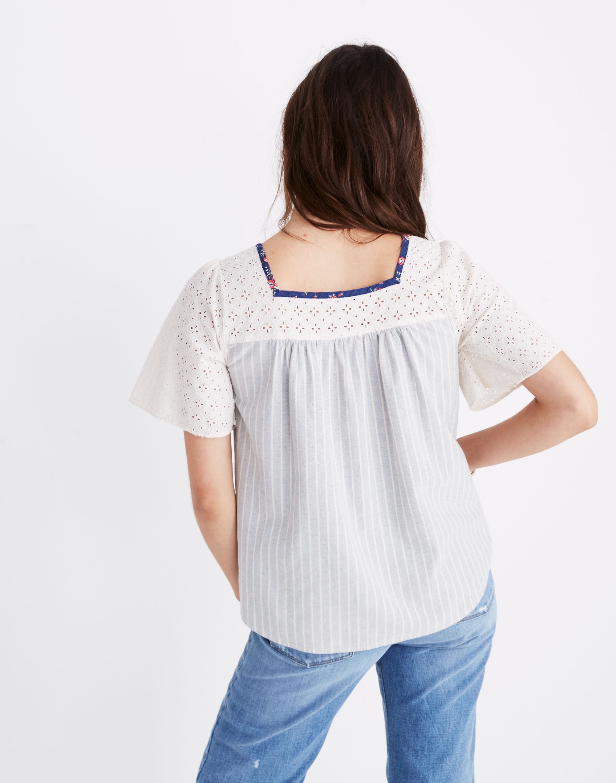 Madewell x The New Denim Project&reg; Patchwork Butterfly Top