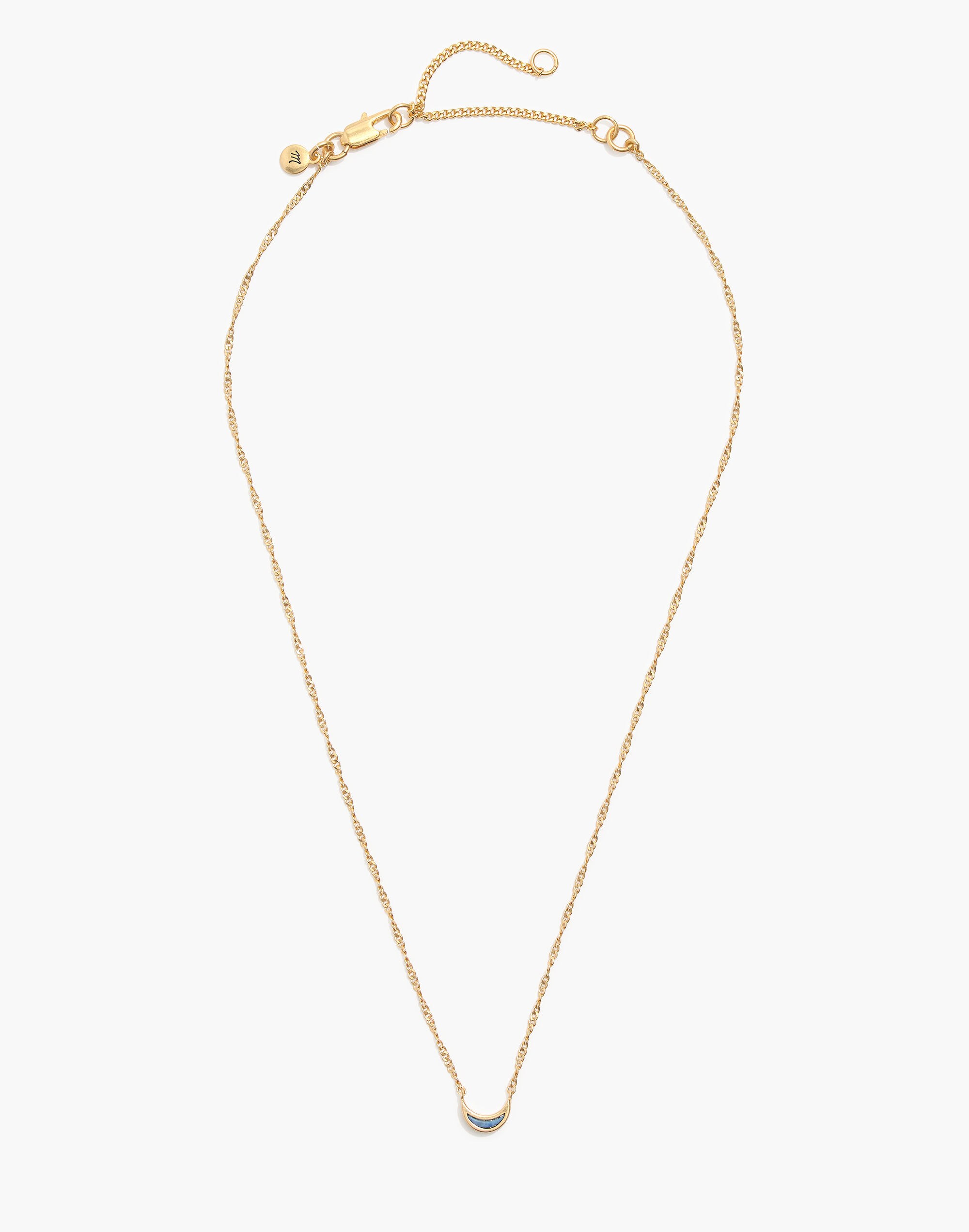 Blue Aventurine Crescent Moon Necklace