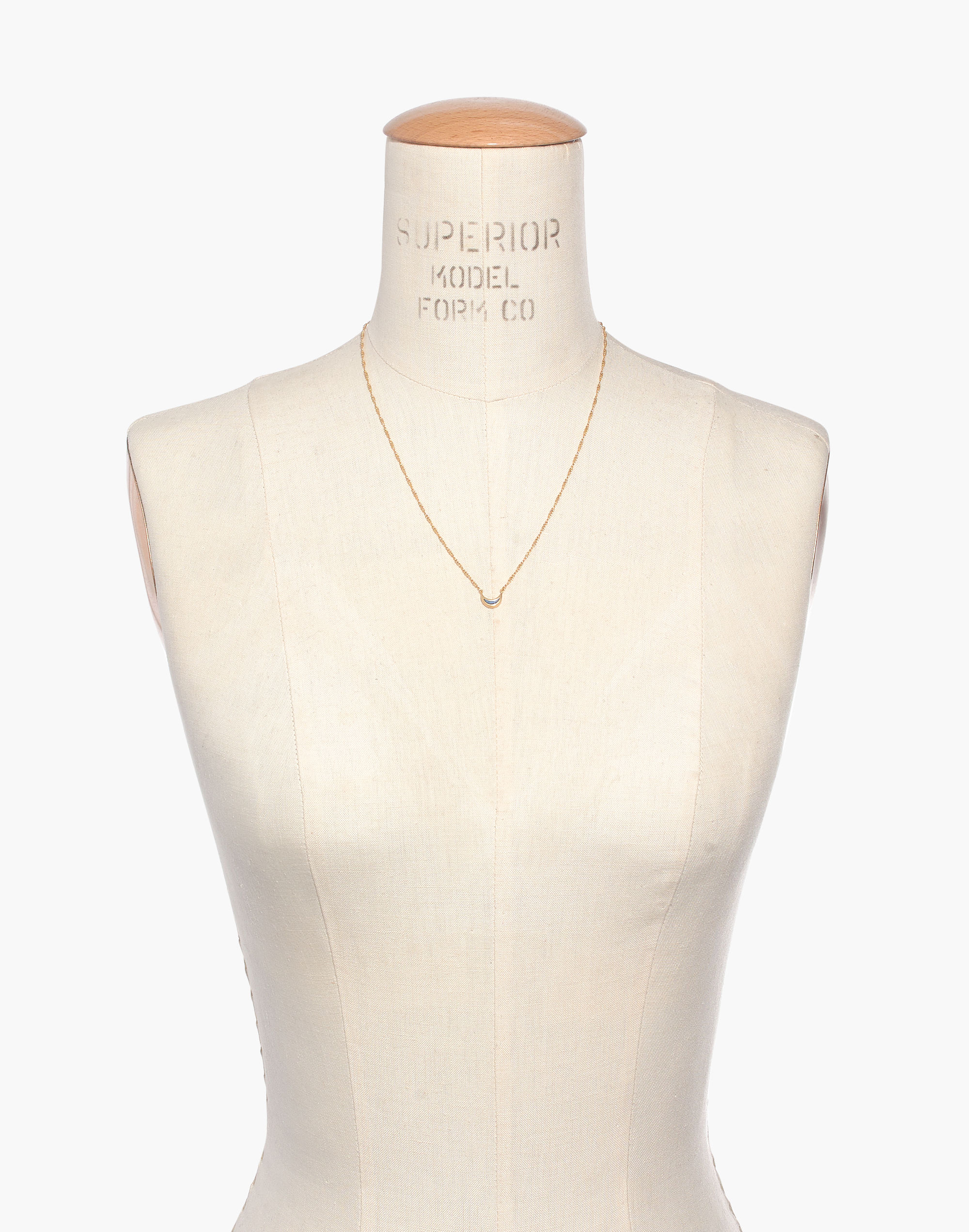 Blue Aventurine Crescent Moon Necklace