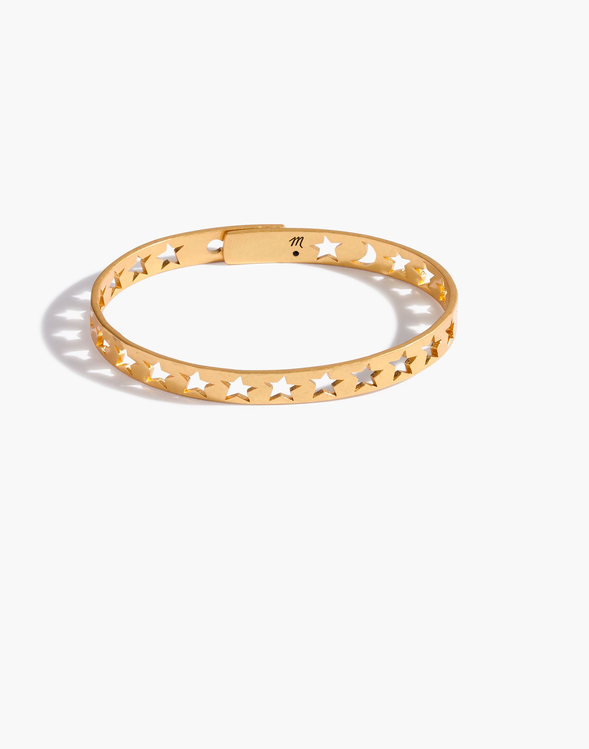 Star and Moon Bangle Bracelet