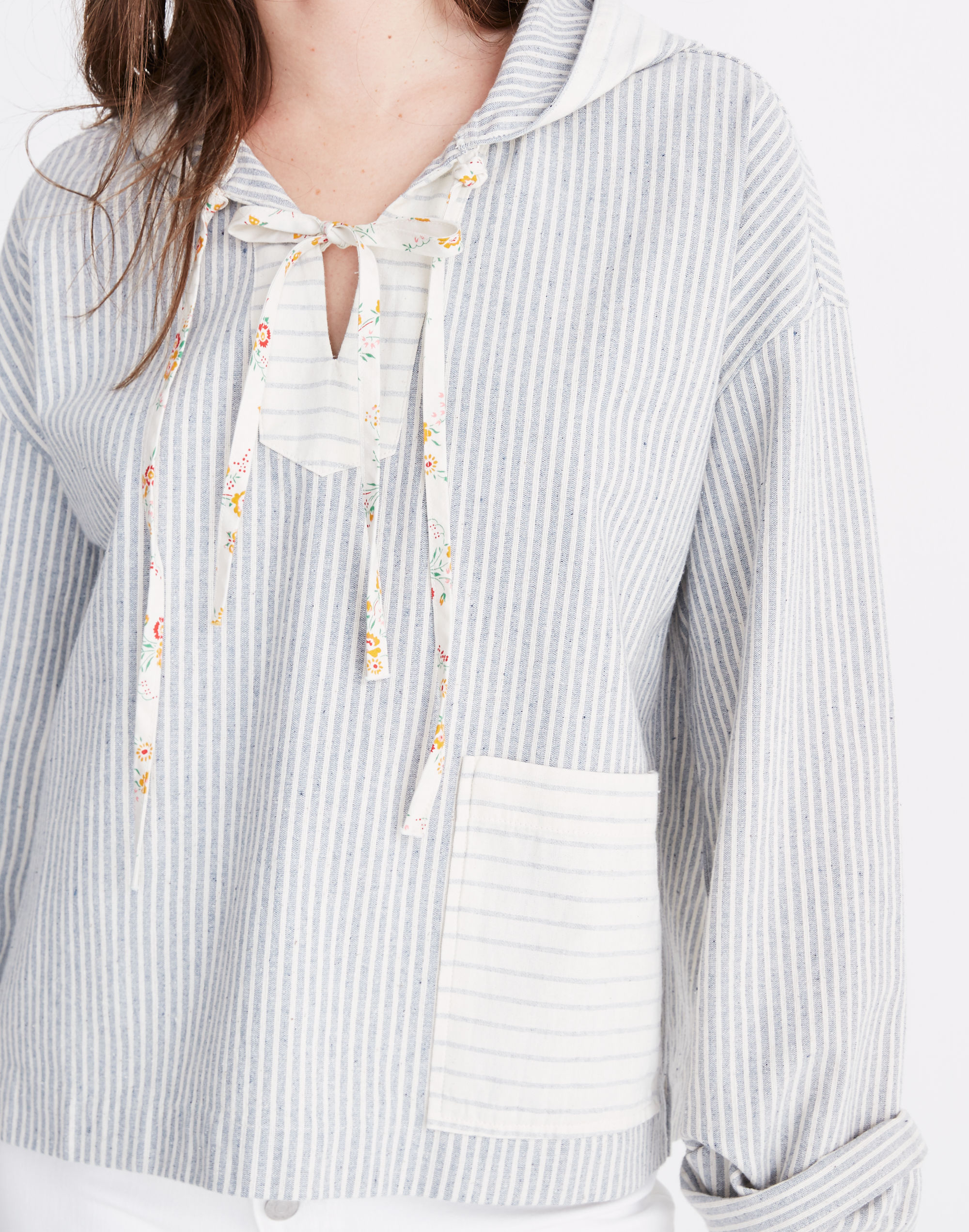 Madewell x The New Denim Project&reg; Patchwork Popover Hoodie
