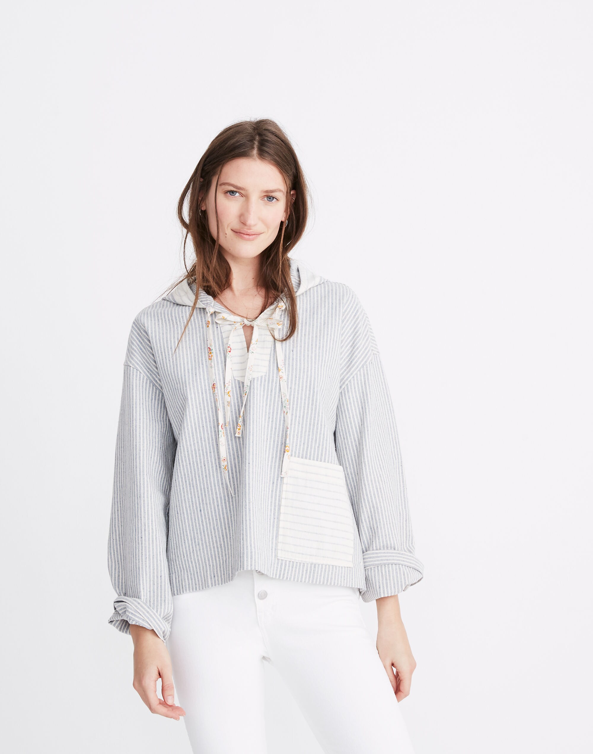 Madewell x The New Denim Project&reg; Patchwork Popover Hoodie
