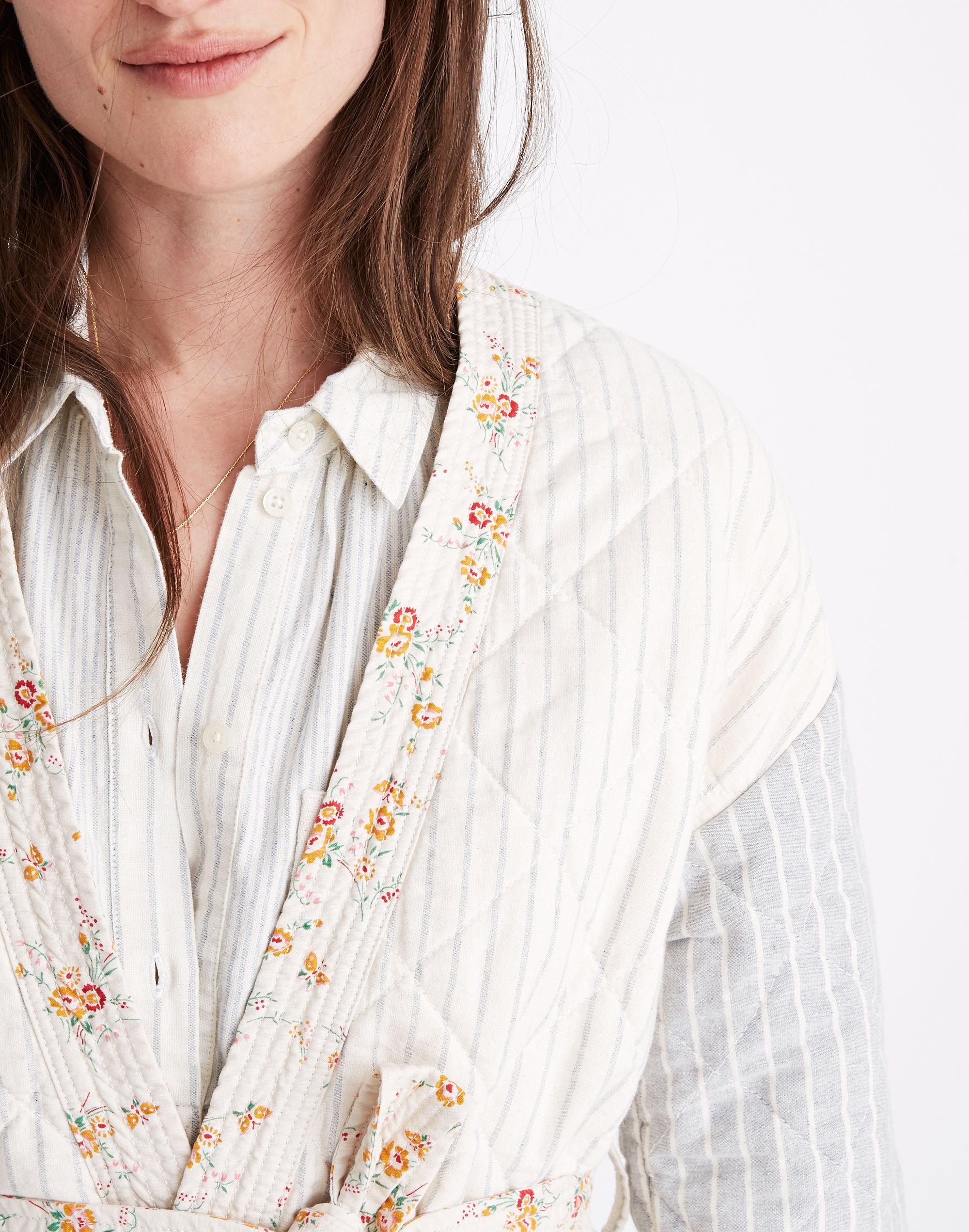 madewell quilted wrap jacket