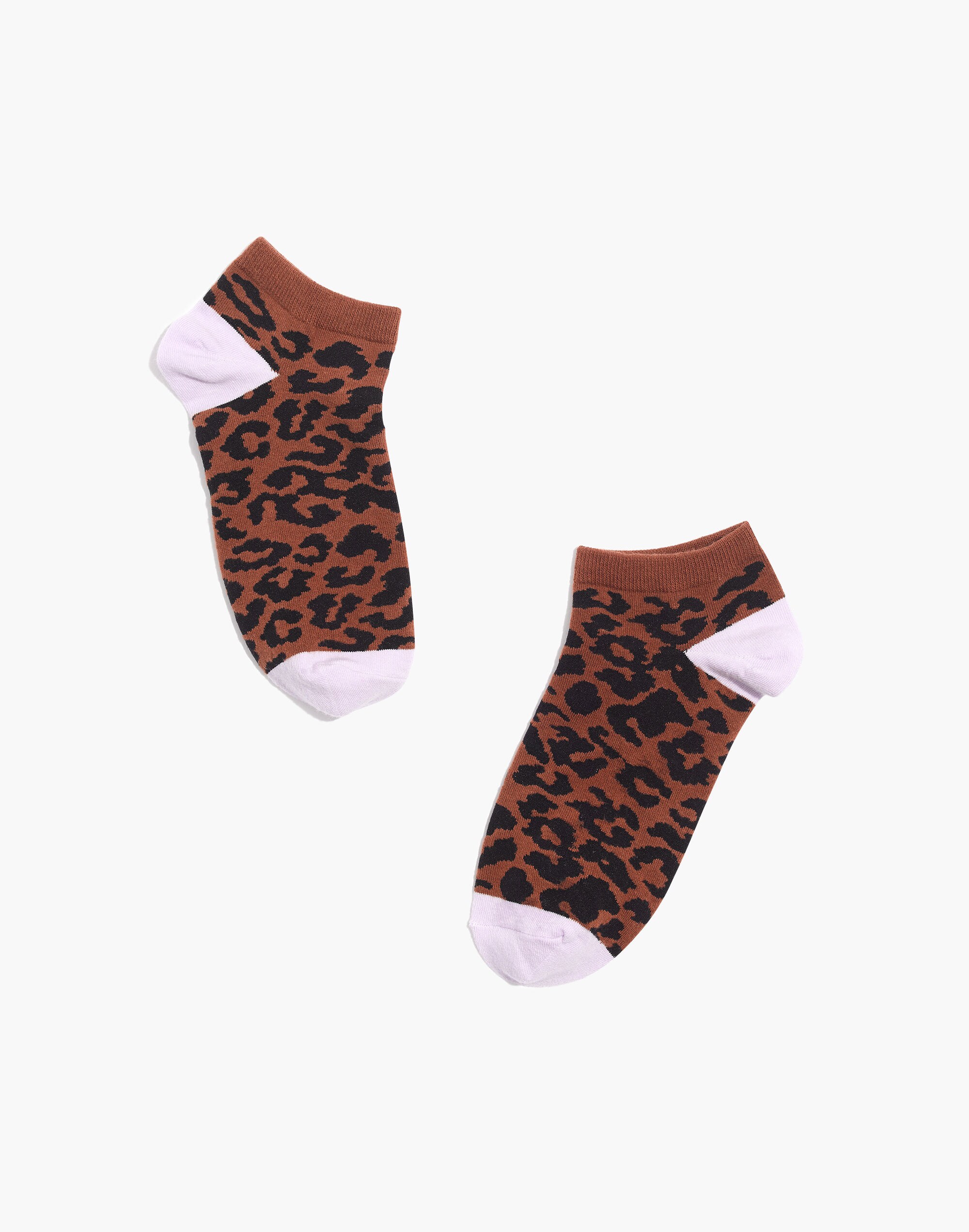 cheetah anklet socks