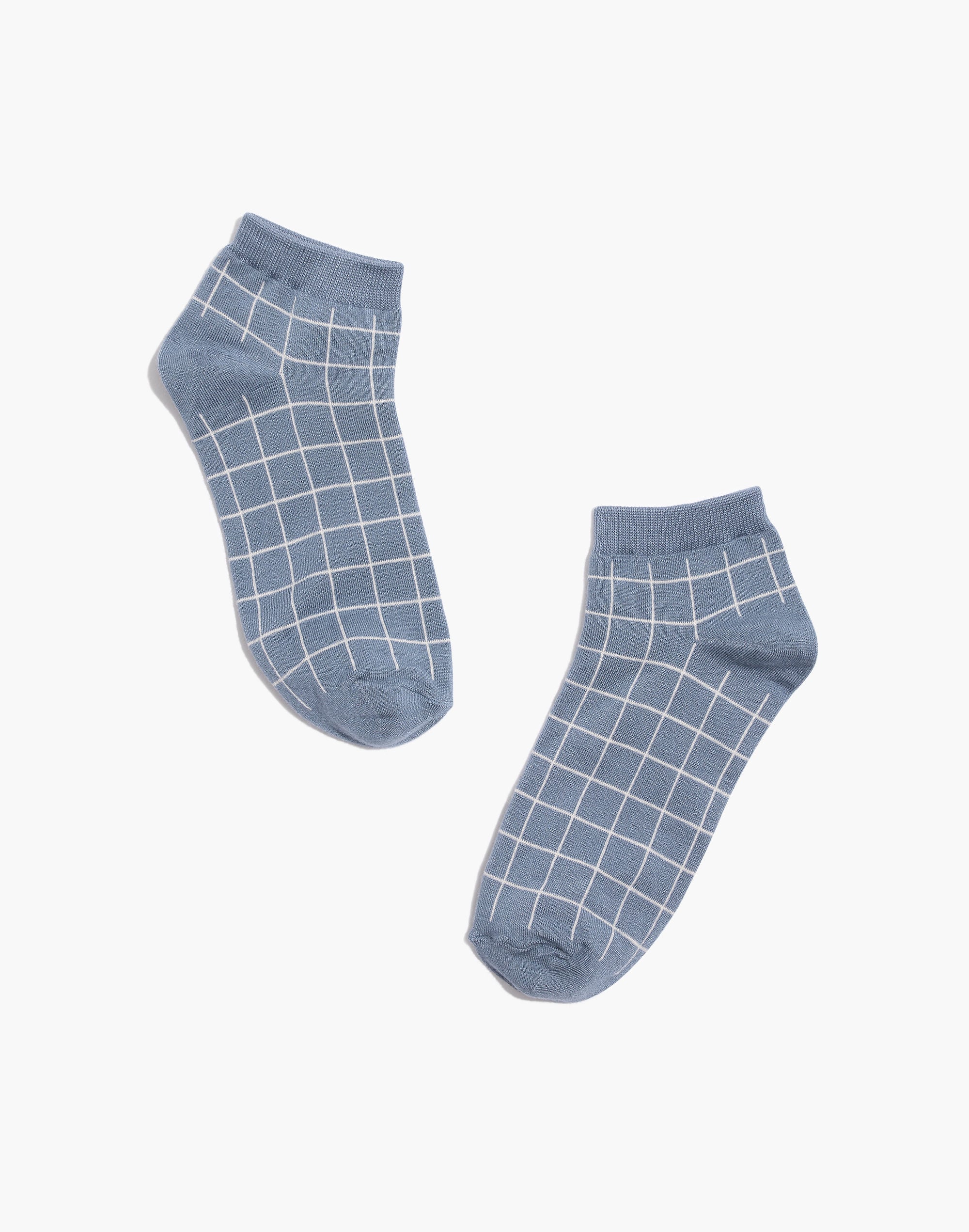 grid anklet socks