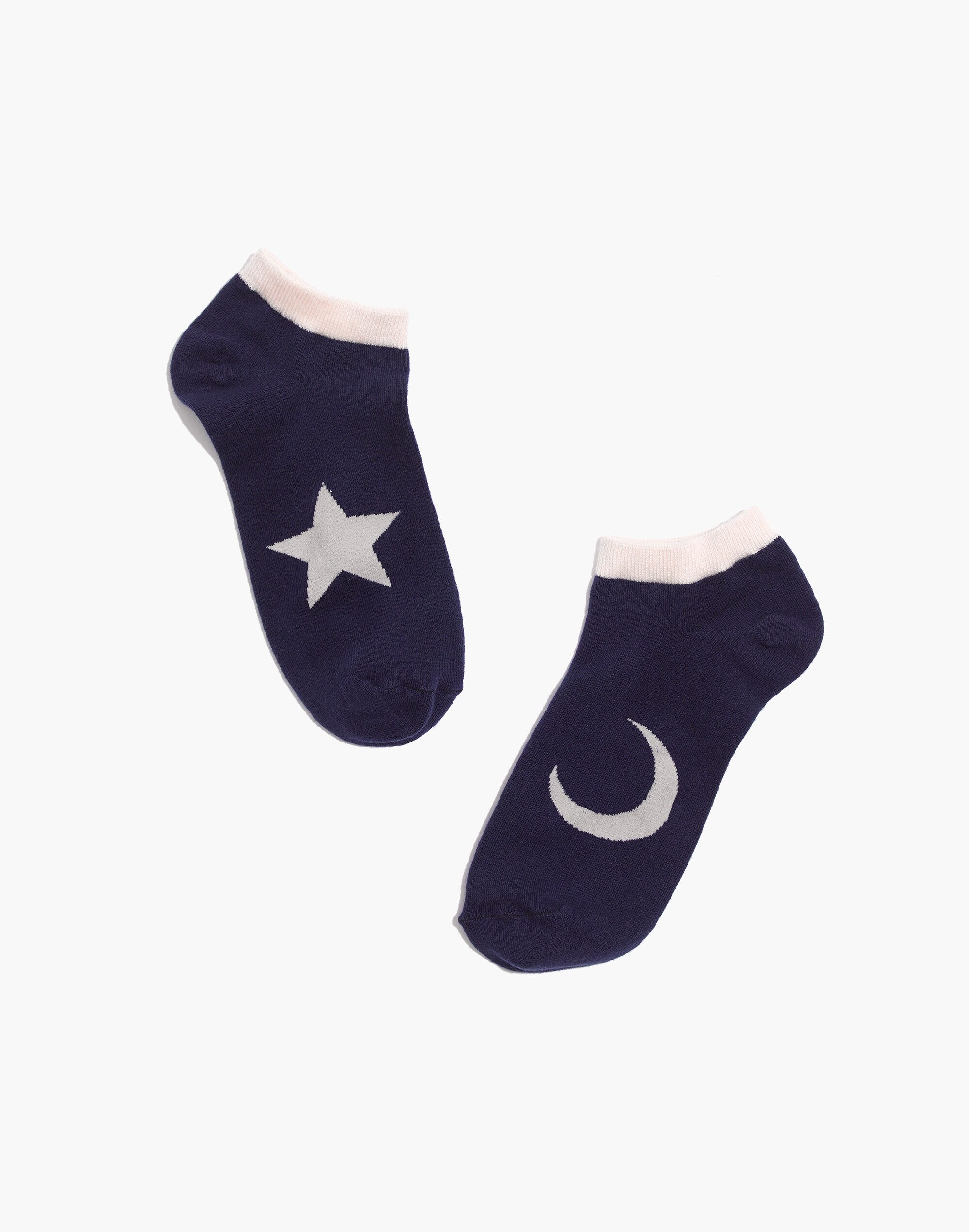star and moon anklet socks