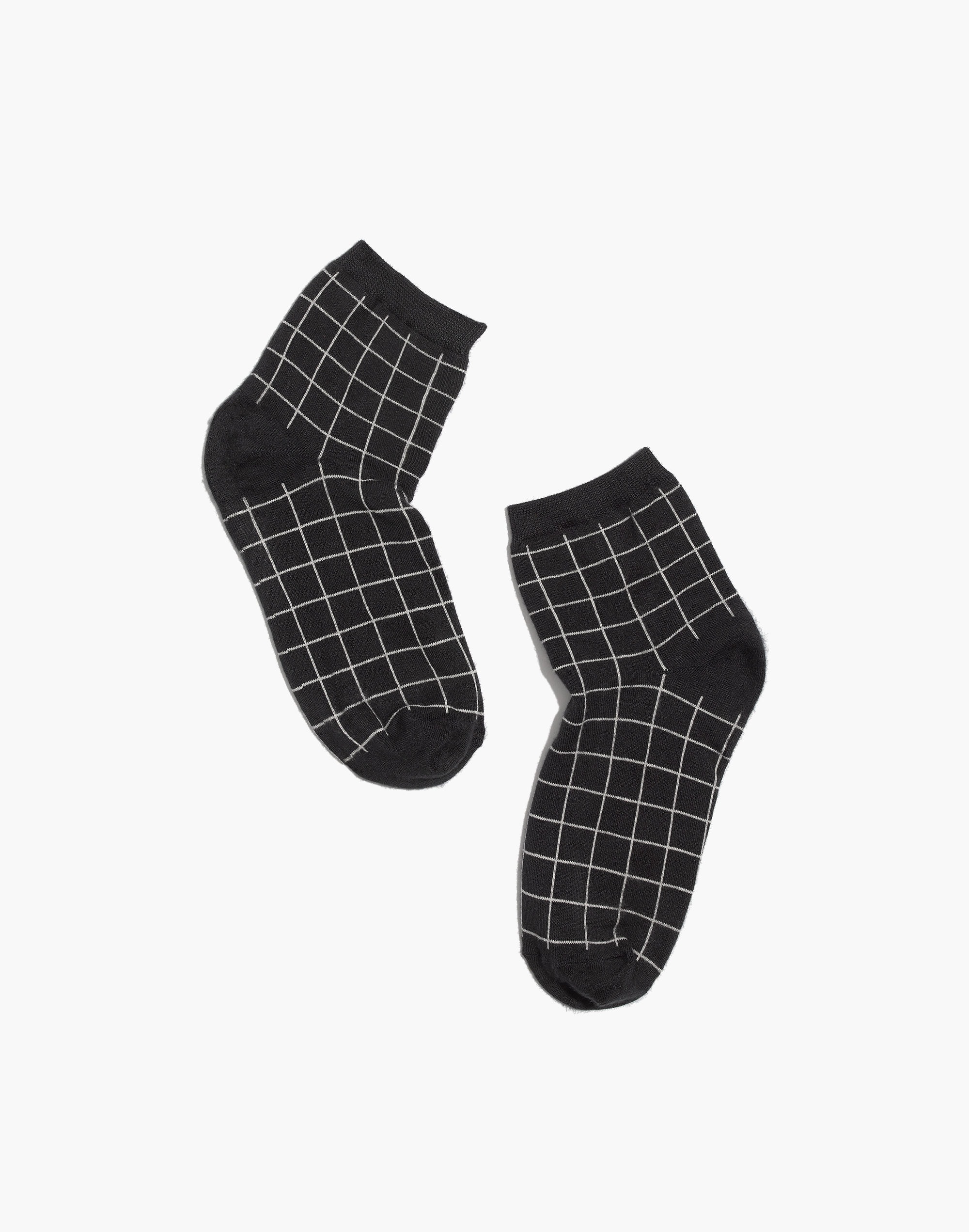 Grid Ankle Socks