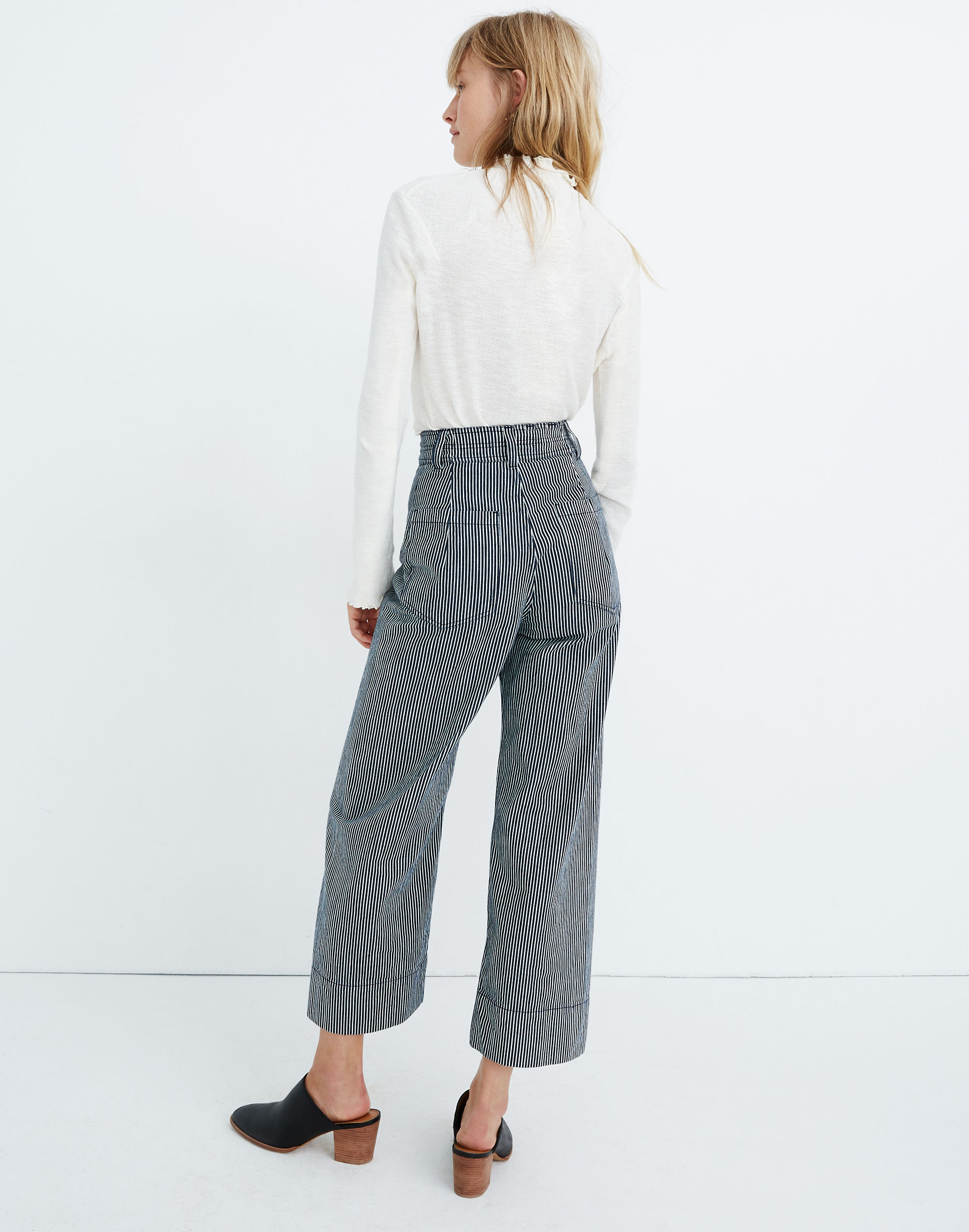 Apiece Apart&trade; Denim Merida Pants in Railroad Stripe