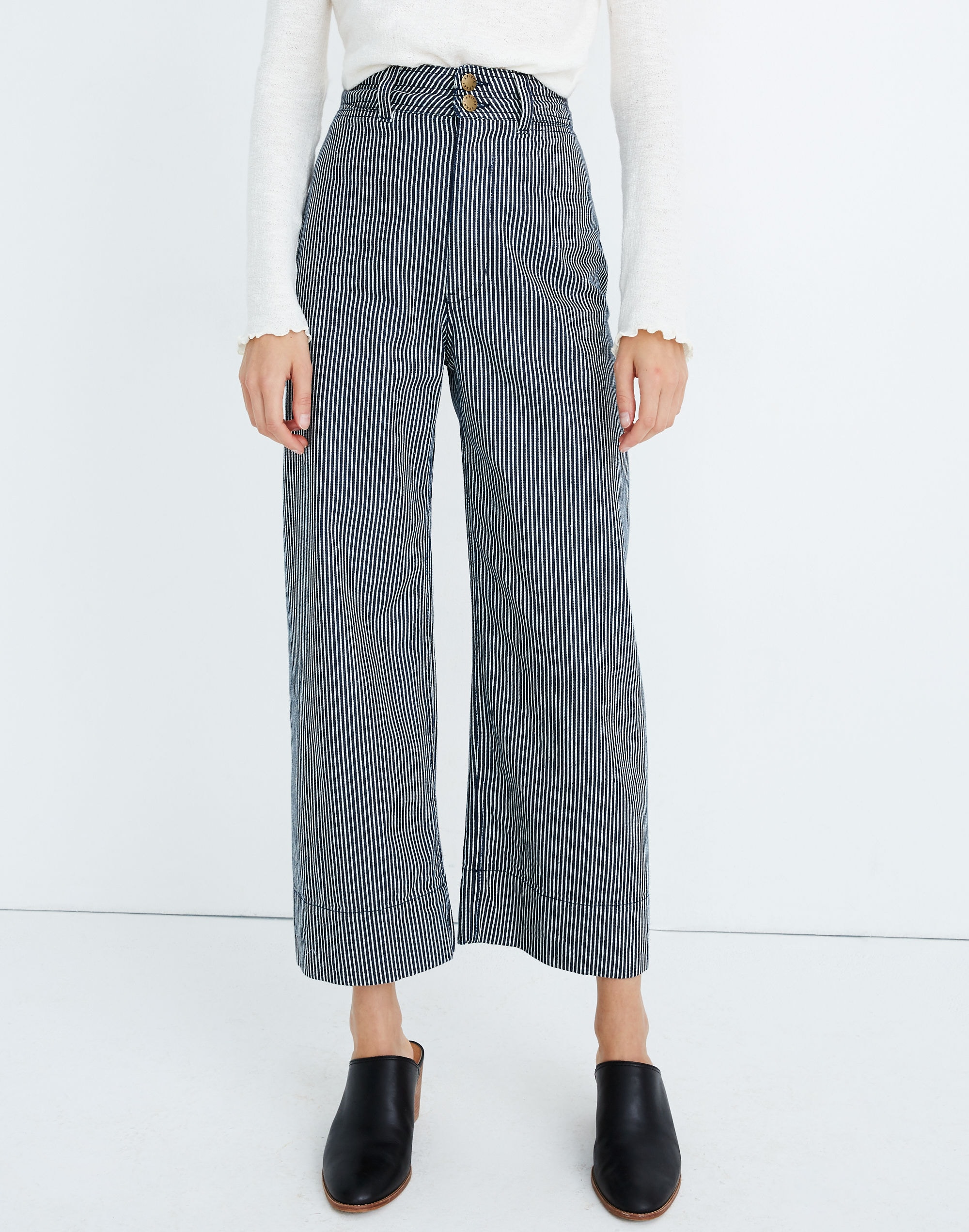 Apiece Apart&trade; Denim Merida Pants in Railroad Stripe