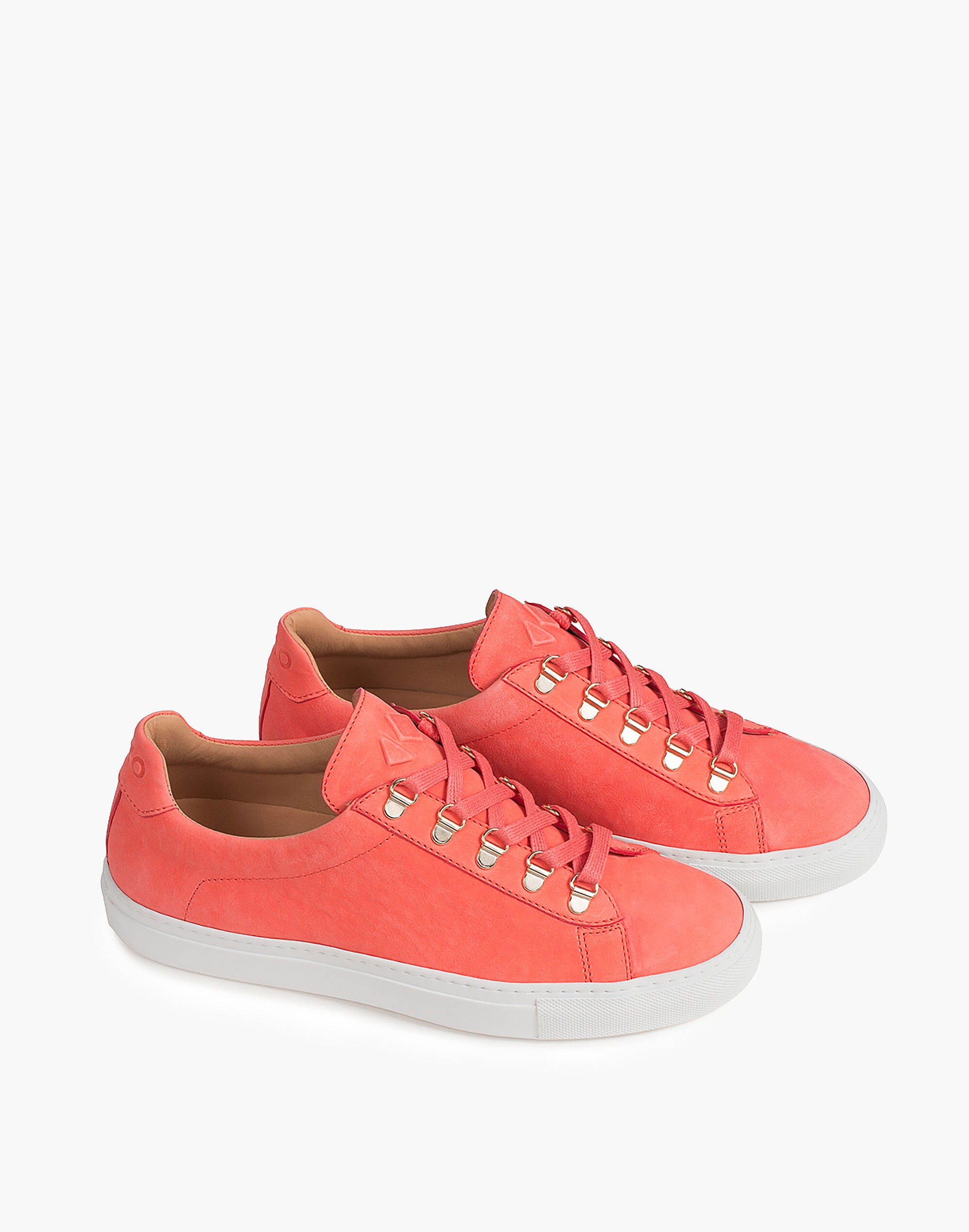 Koio Gavia Albicocca Low-Top Sneakers in Apricot Leather
