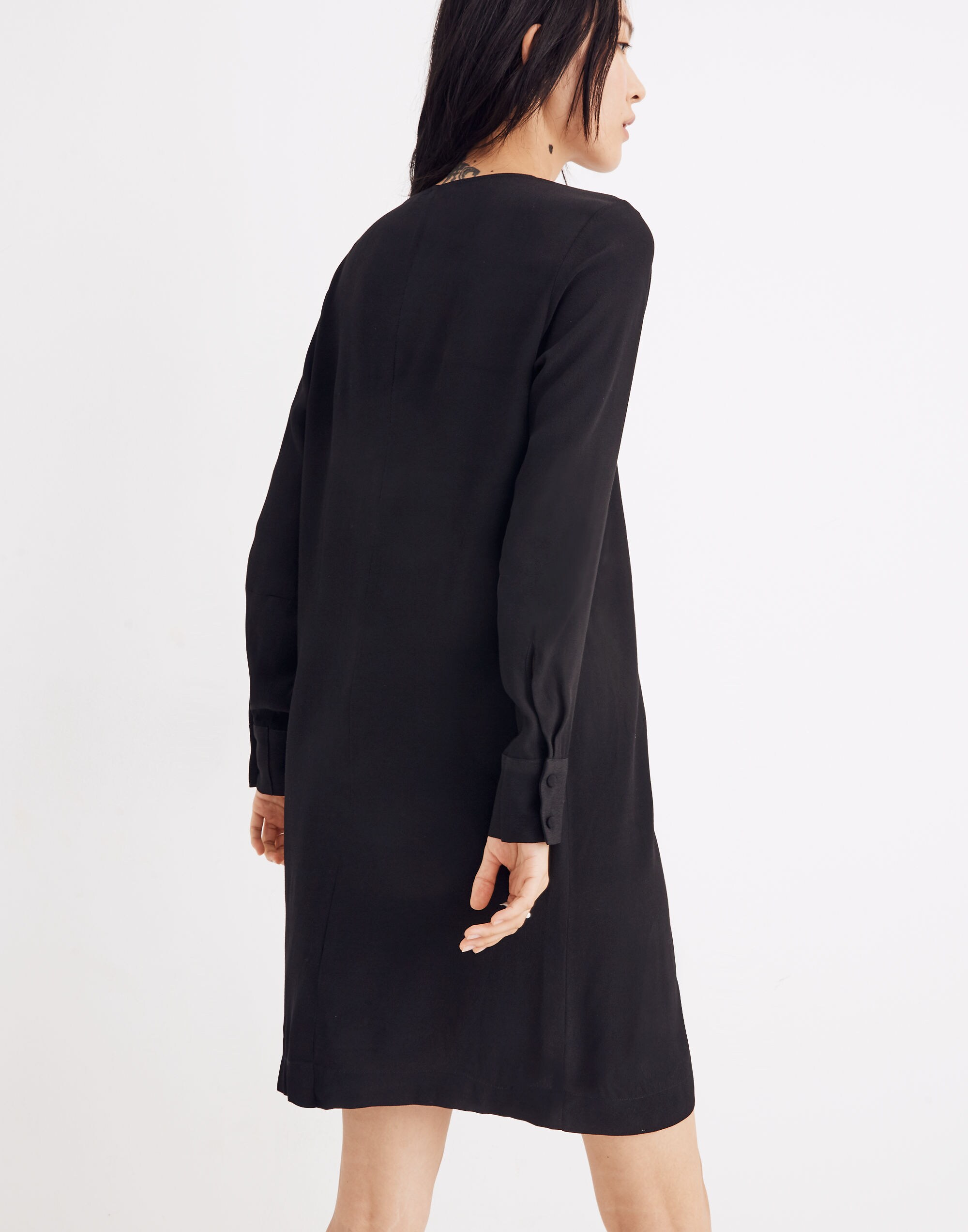 Heather Long-Sleeve Button-Front Dress