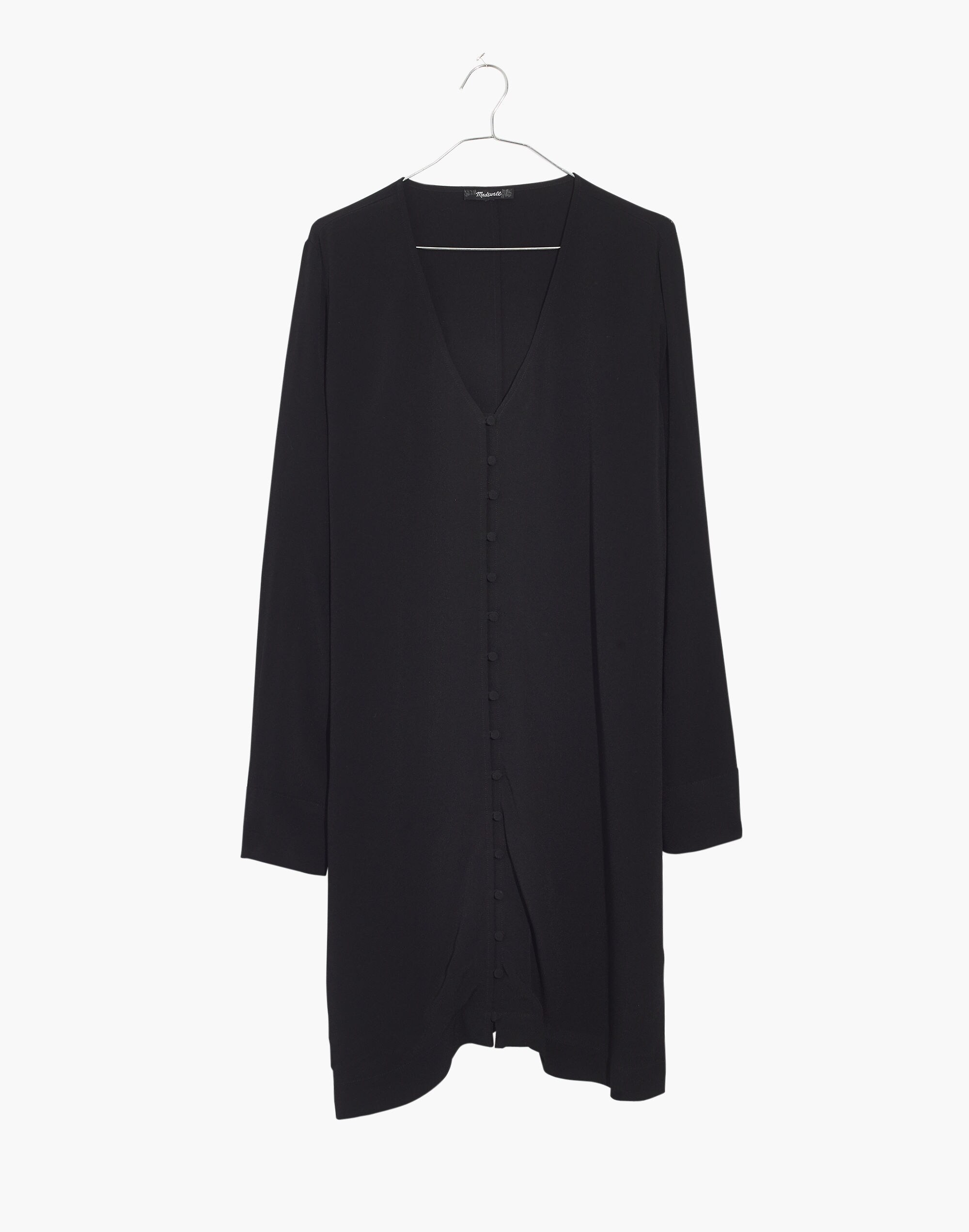 Heather Long-Sleeve Button-Front Dress