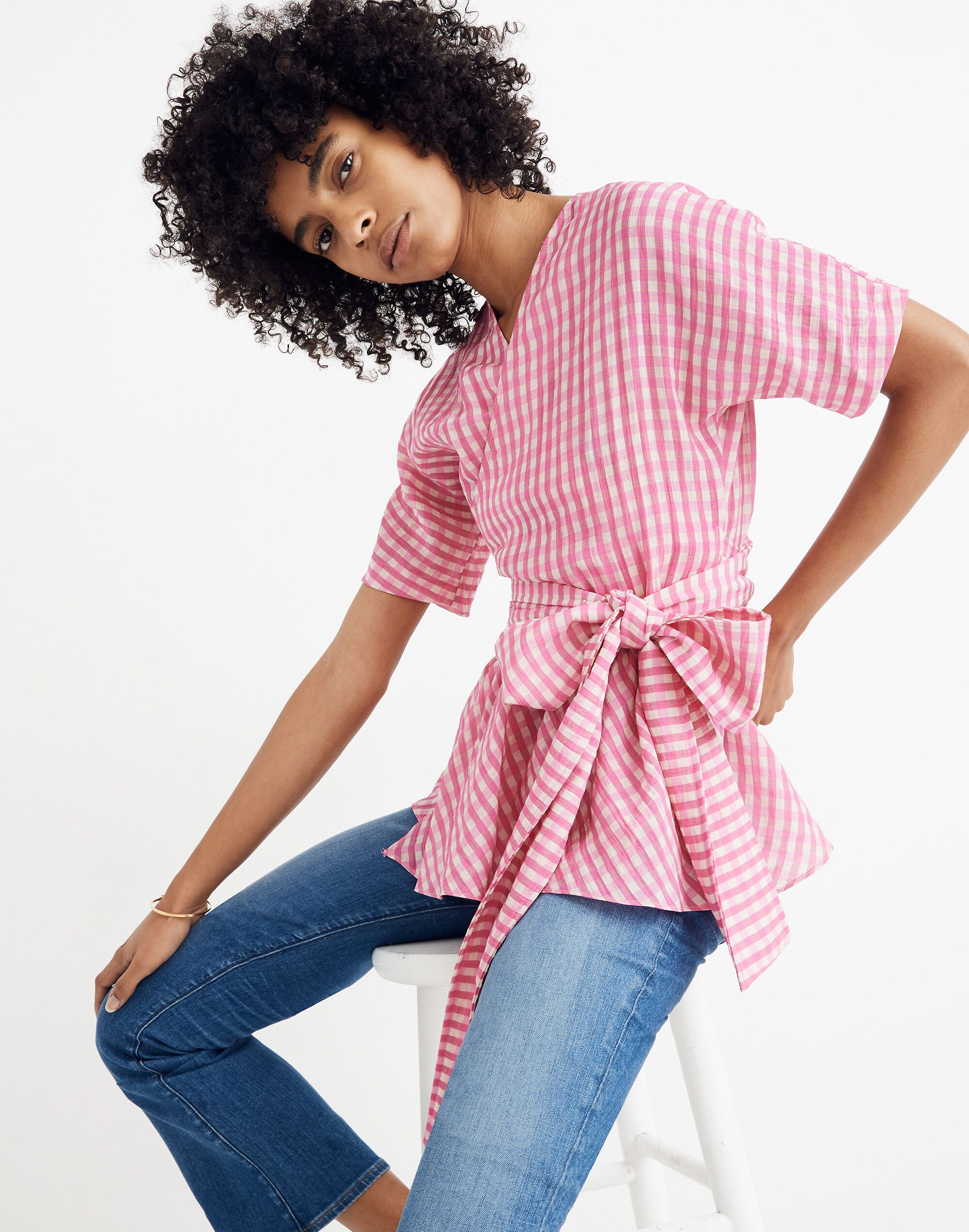 Caron Callahan&trade; Gingham Katia Wrap Top