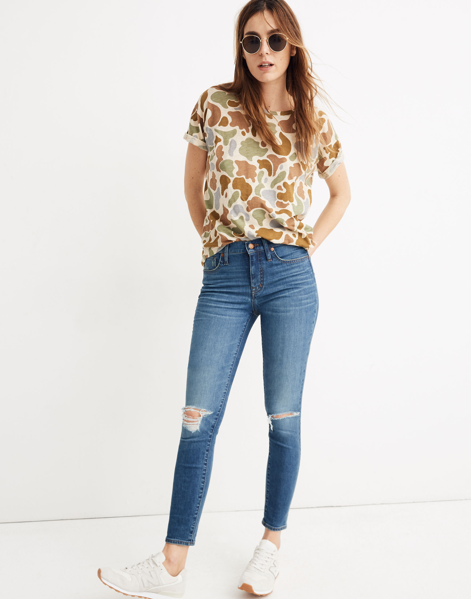 9" Mid-Rise Skinny Crop Jeans in Delmar Wash: Eco Edition