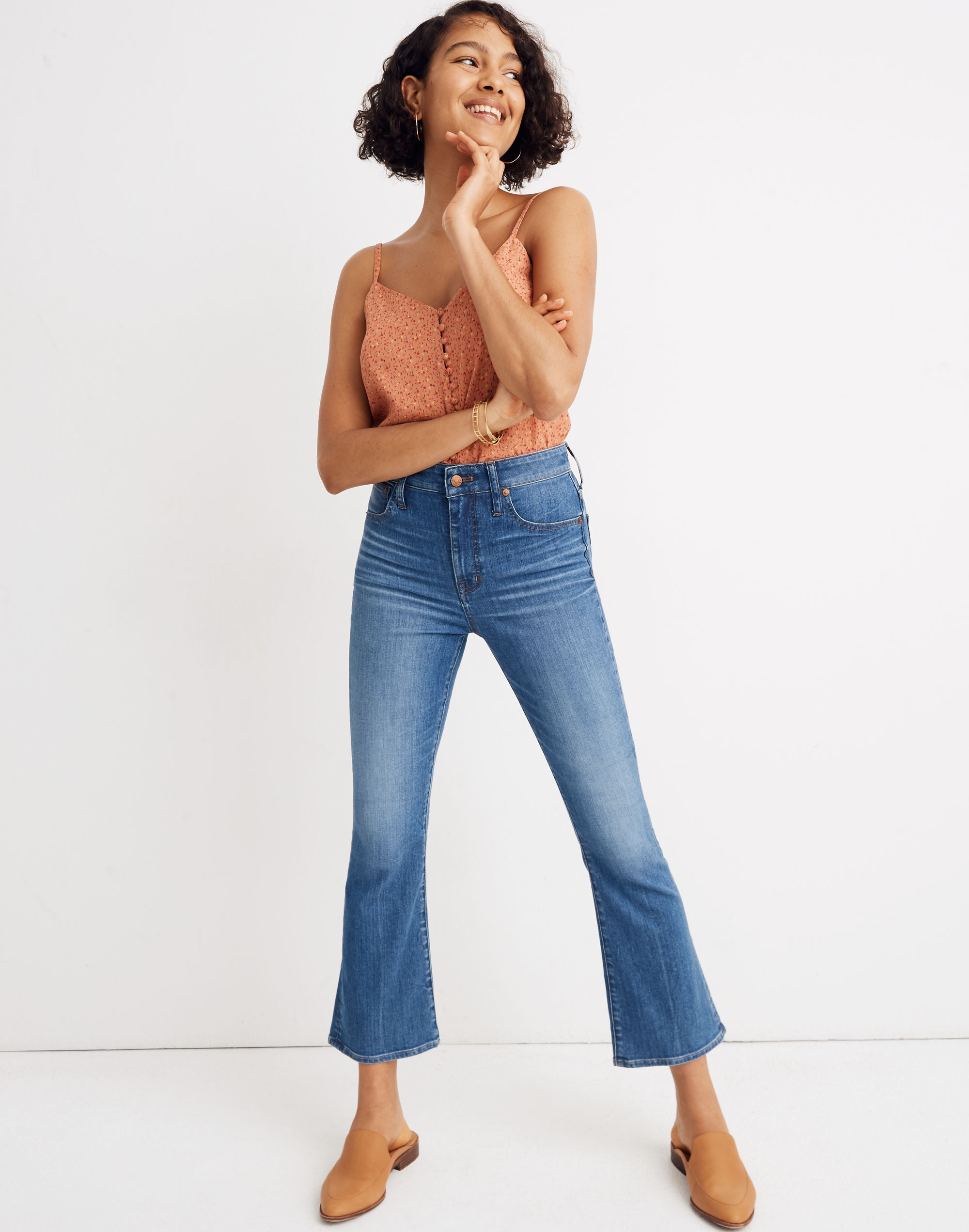 Petite Curvy Cali Demi-Boot Jeans in Tierney Wash: Eco Edition