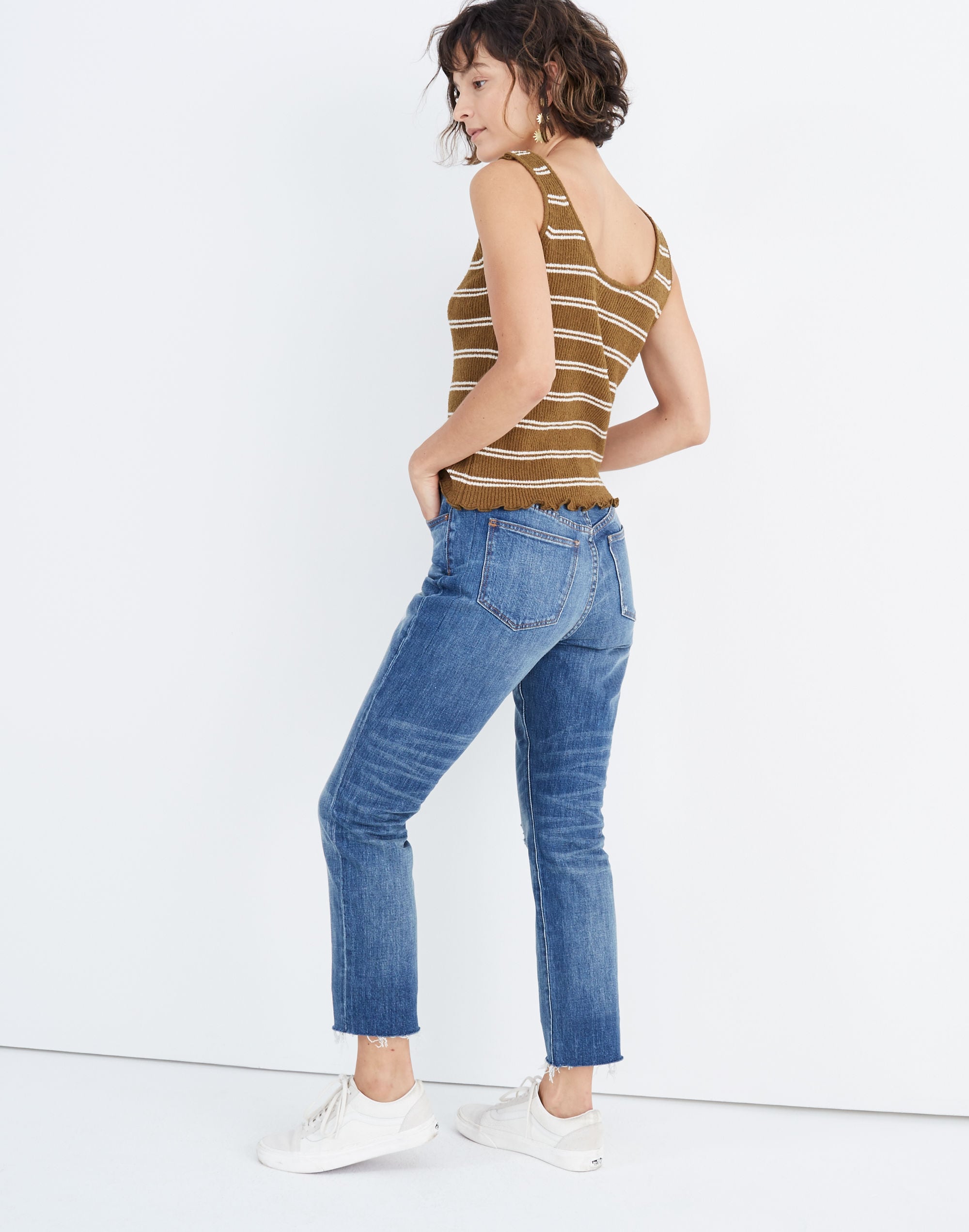 The High-Rise Slim Boyjean in Dover Wash: Raw-Hemmed Edition